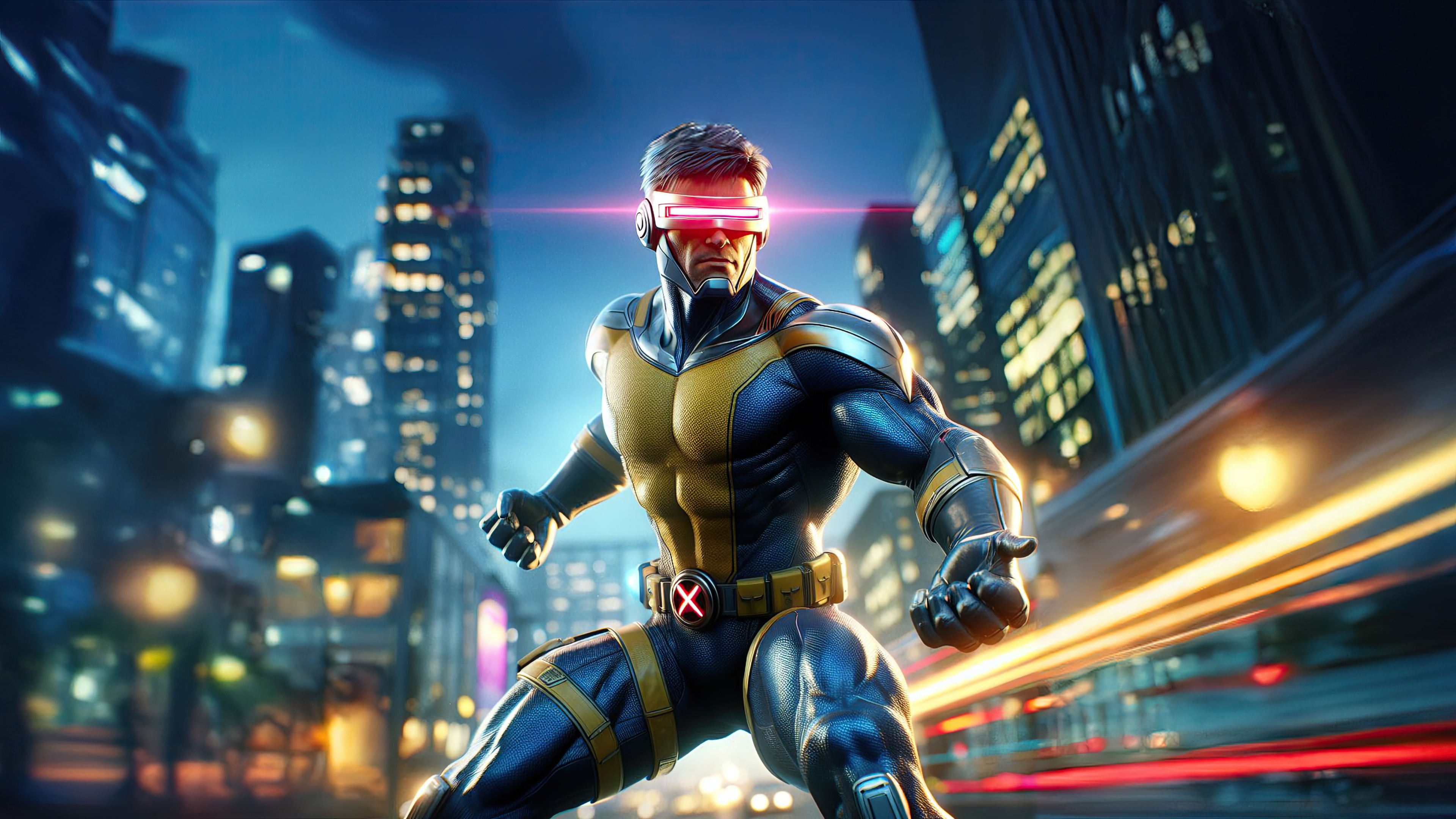 Cyclops in a city at night HD Wallpaper