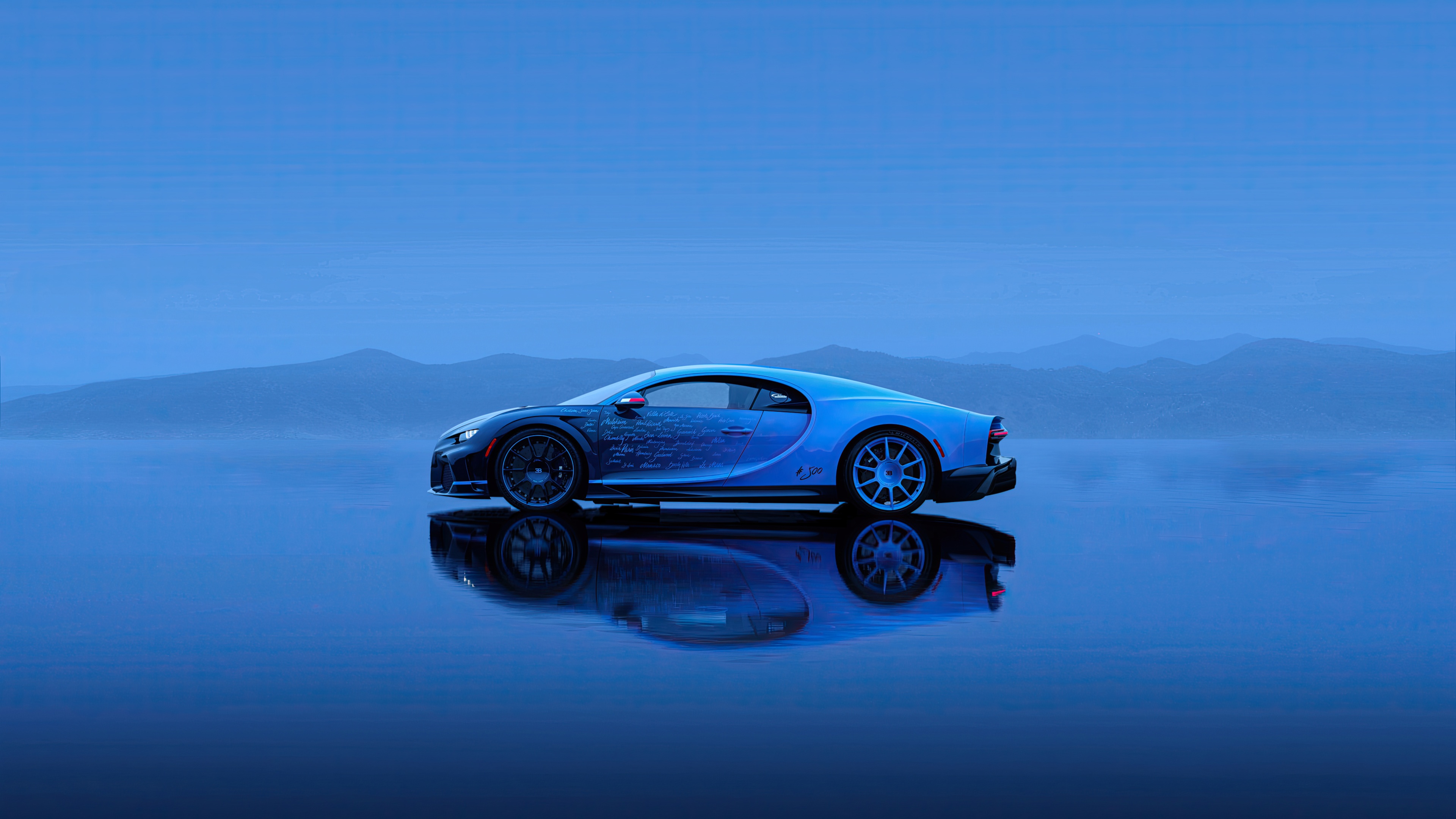 Bugatti Chiron Super Sport L'Ultime on reflective surface HD Wallpaper