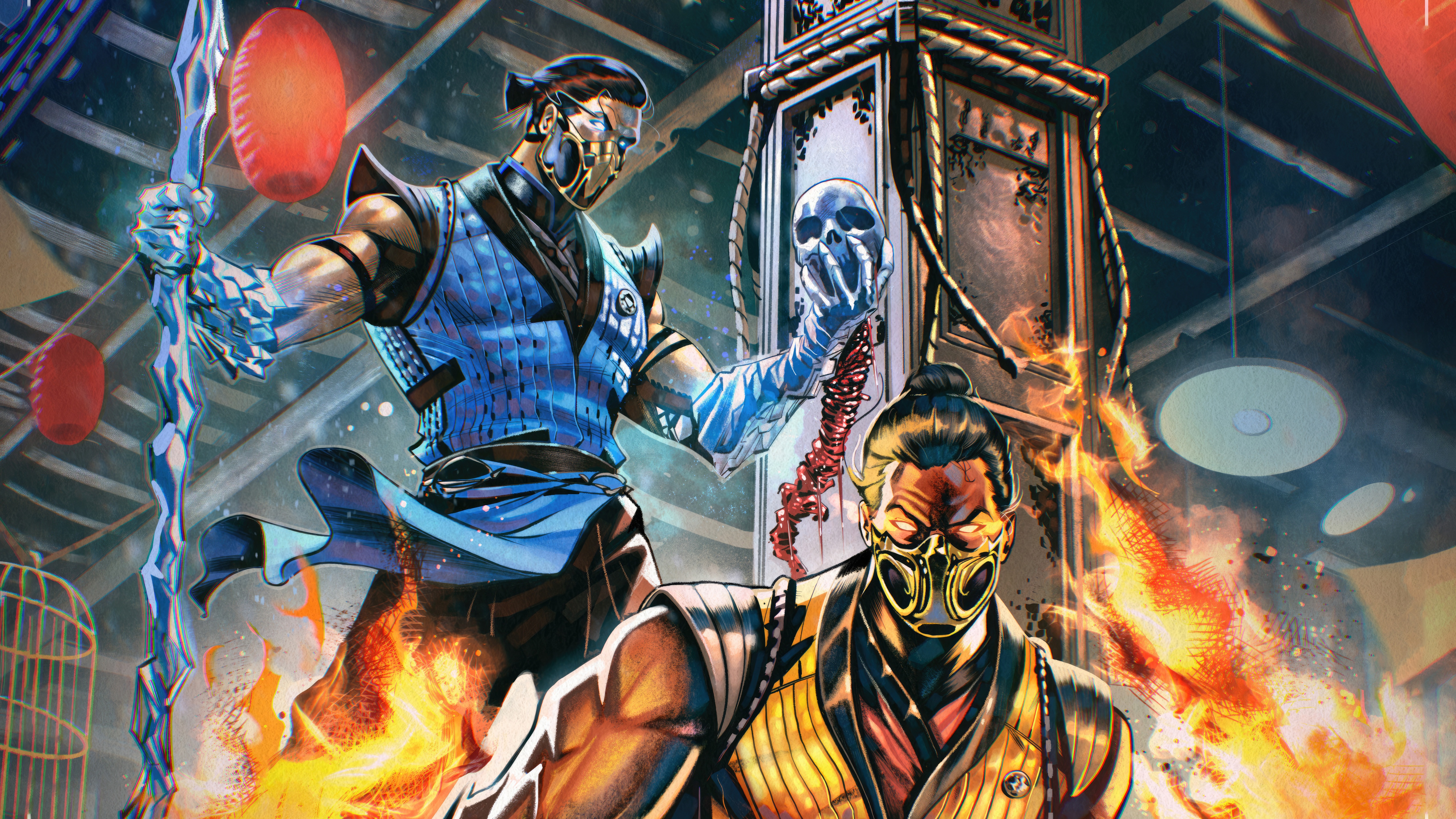Mortal Kombat 1 Sub-Zero and Scorpion HD Wallpaper
