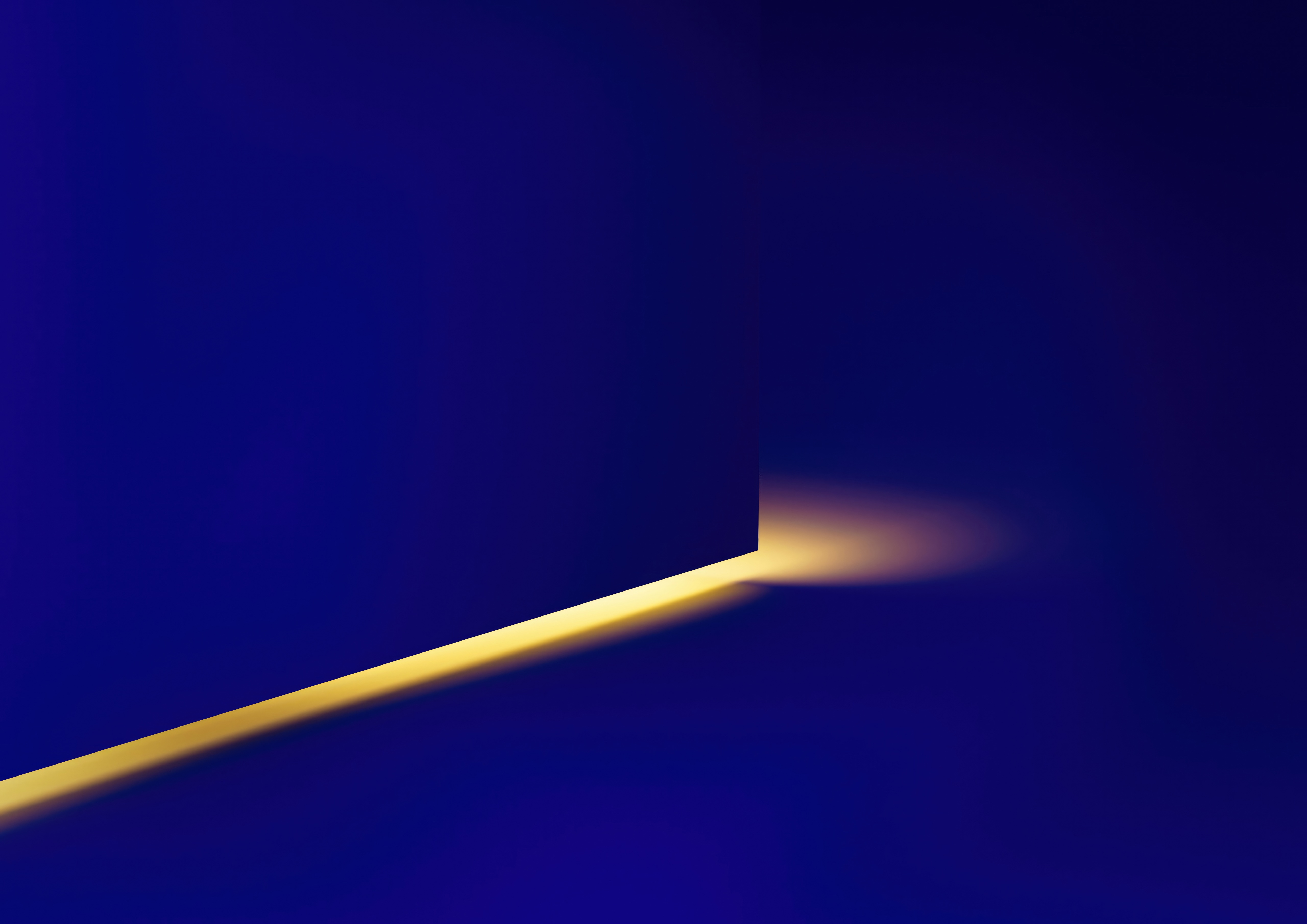 Abstract yellow light in a dark room HD Wallpaper