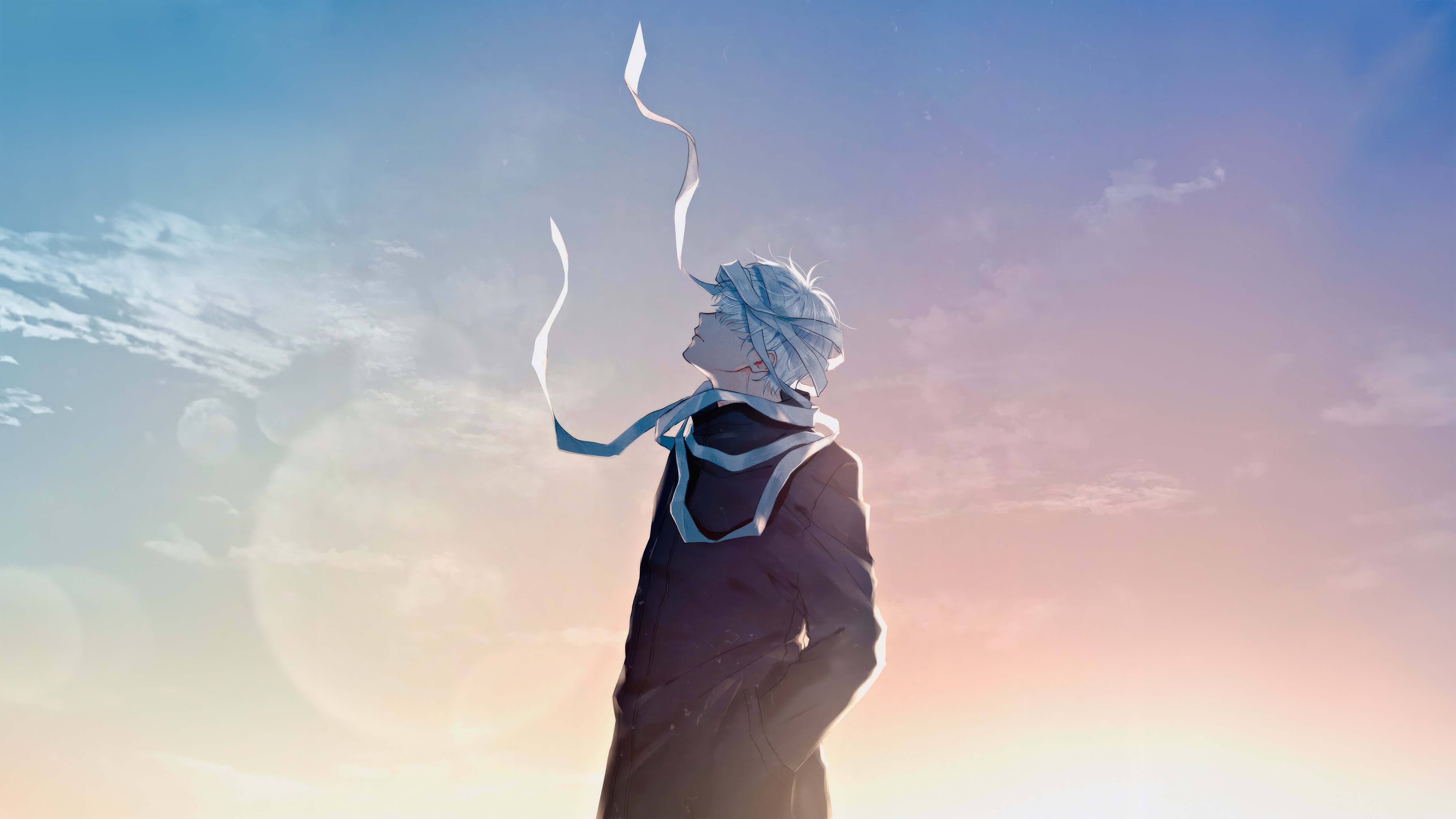 Jujutsu Kaisen character with ribbon in the sky HD Wallpaper