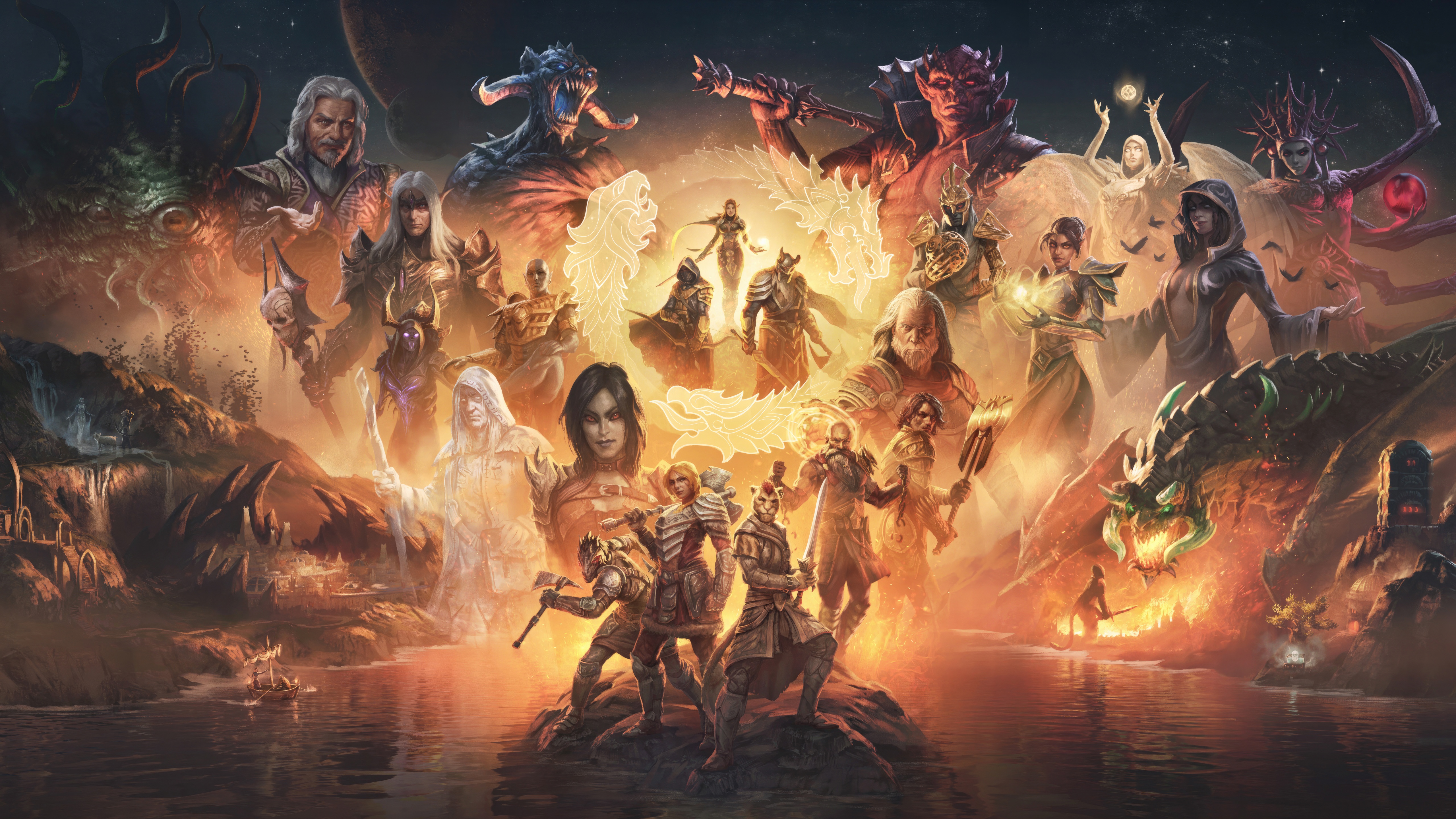 The Elder Scrolls Online Gold Road Characters HD Wallpaper