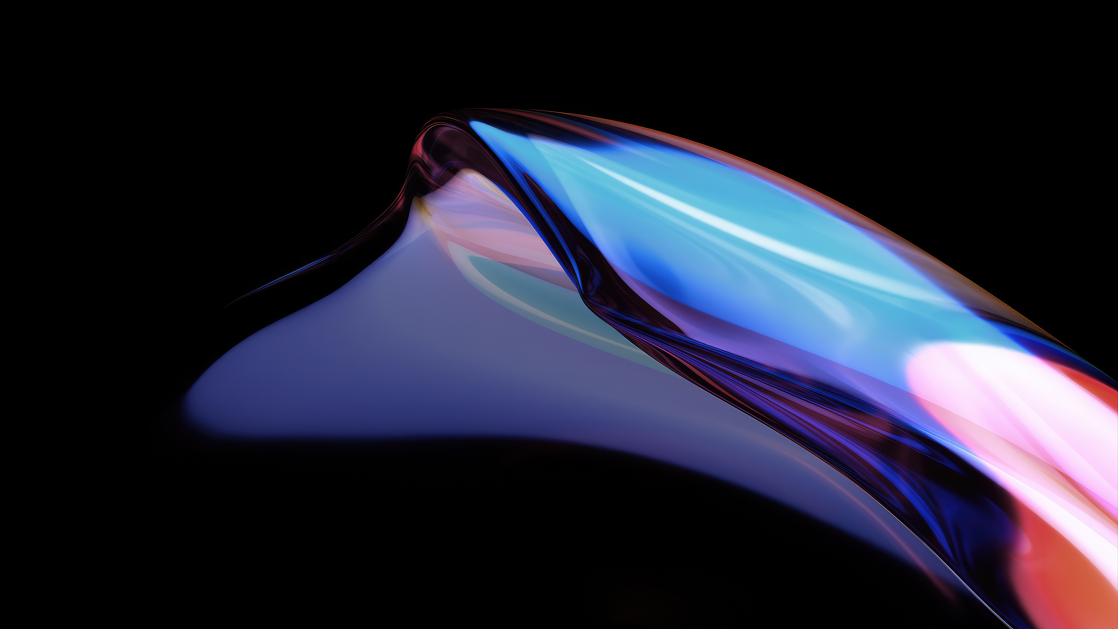 Windows 12 Dark Abstract Flow HD Wallpaper