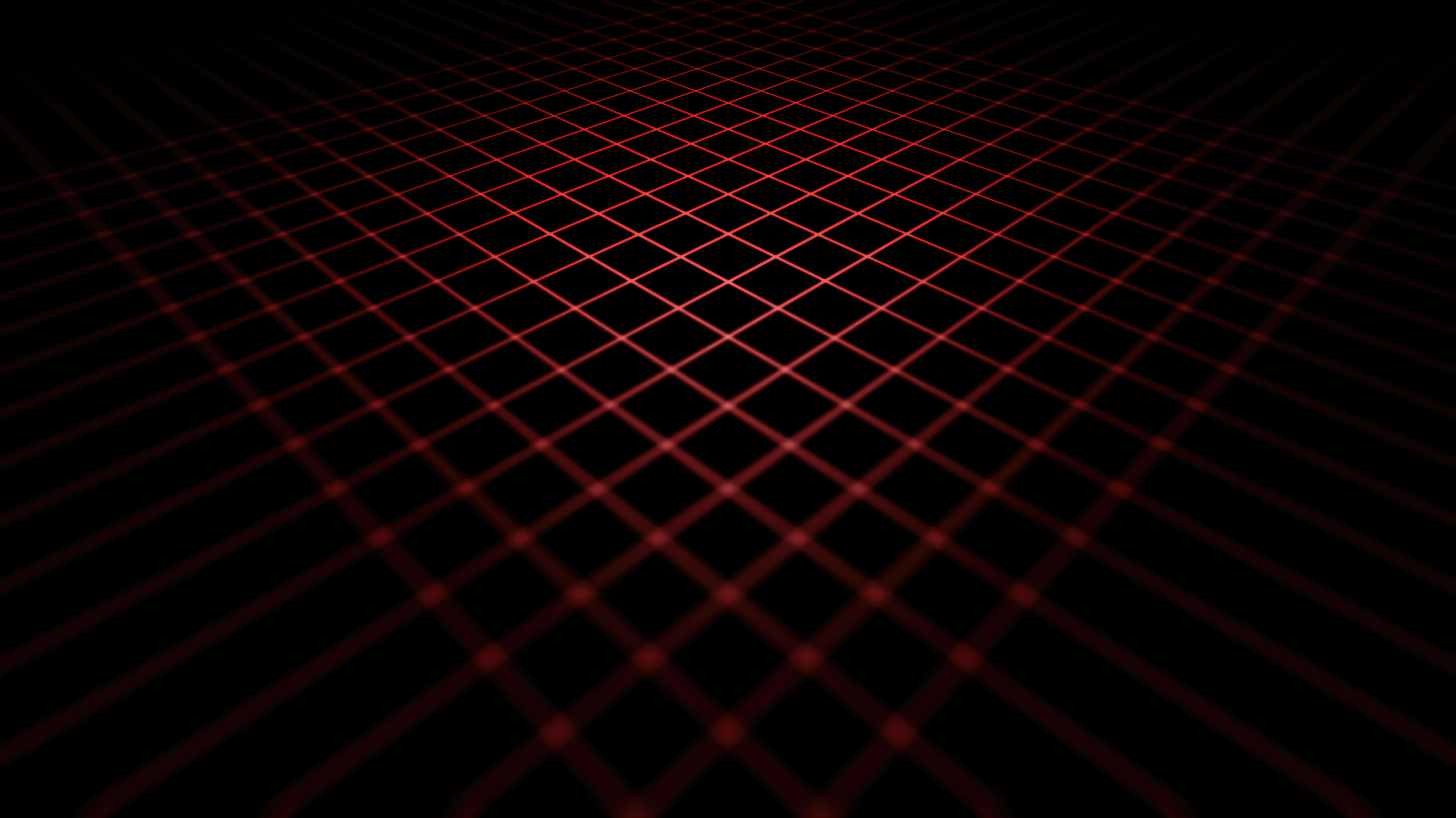 Red Grid Lines on Black Background HD Wallpaper