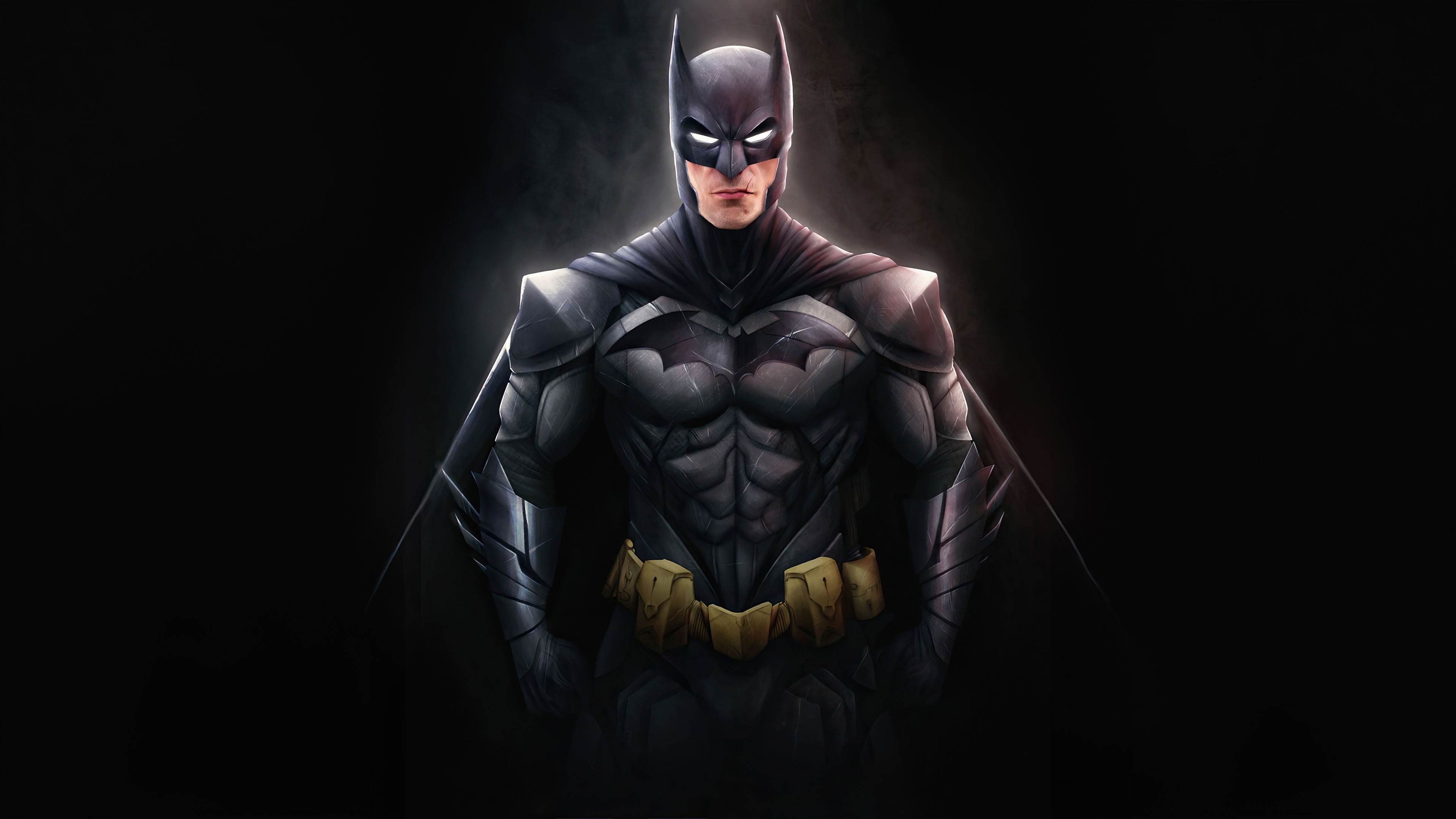 Batman in his armored suit HD Wallpaper