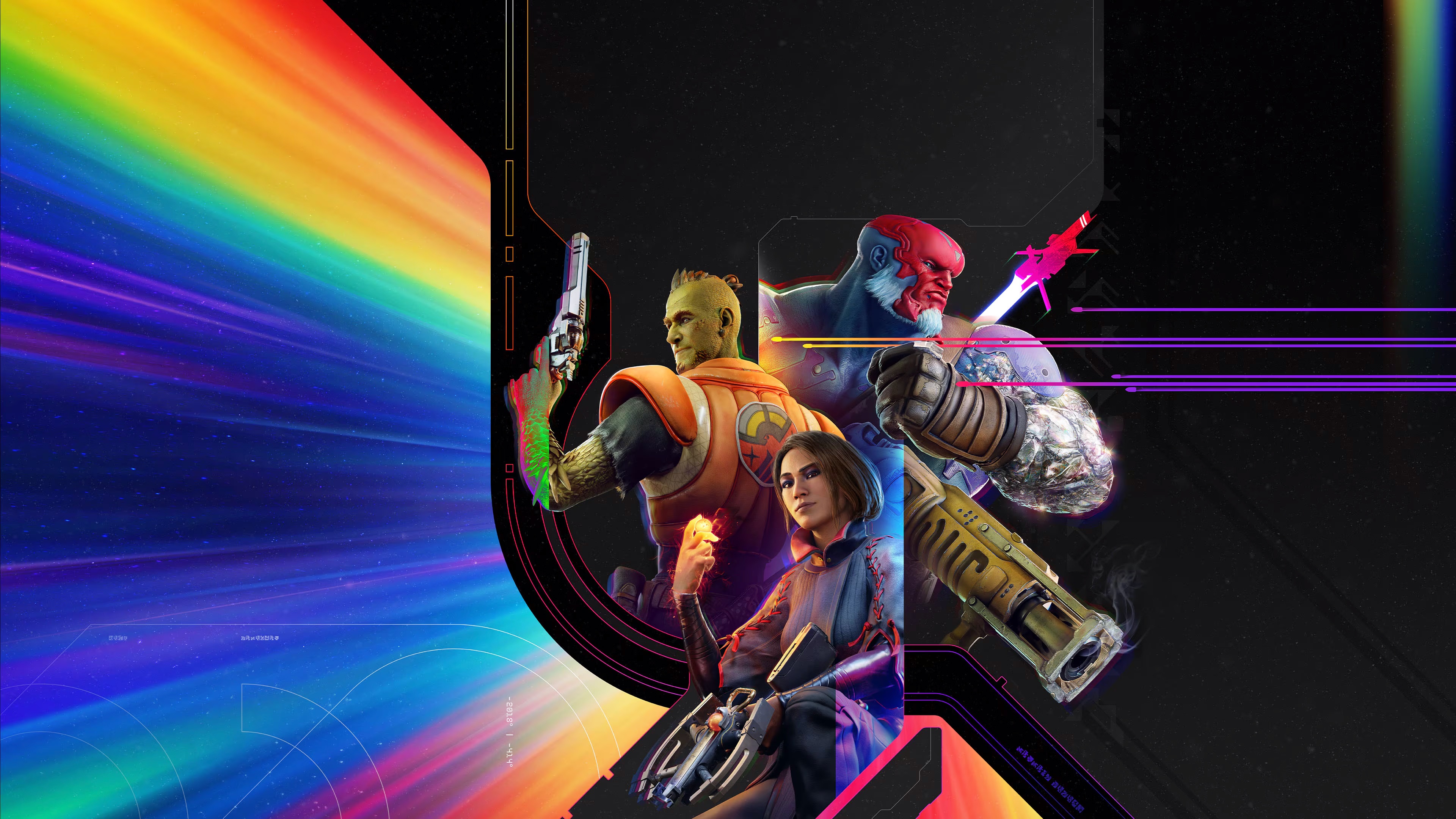 Concord Game Characters with Rainbow Background HD Wallpaper