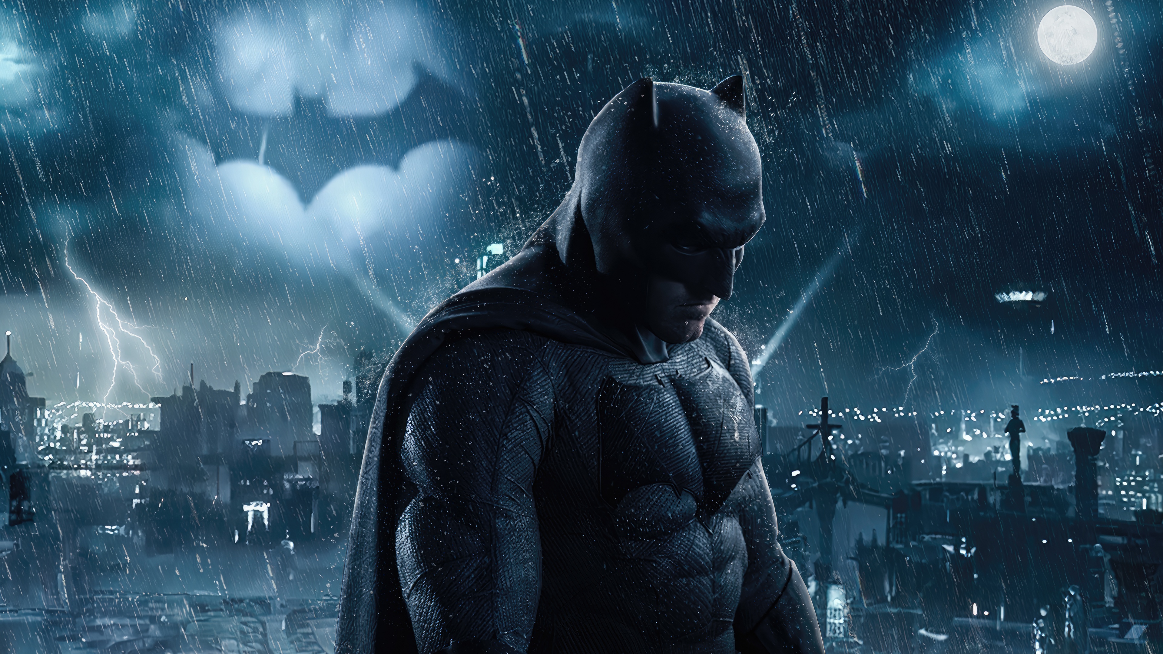 Batman in the Rain HD Wallpaper