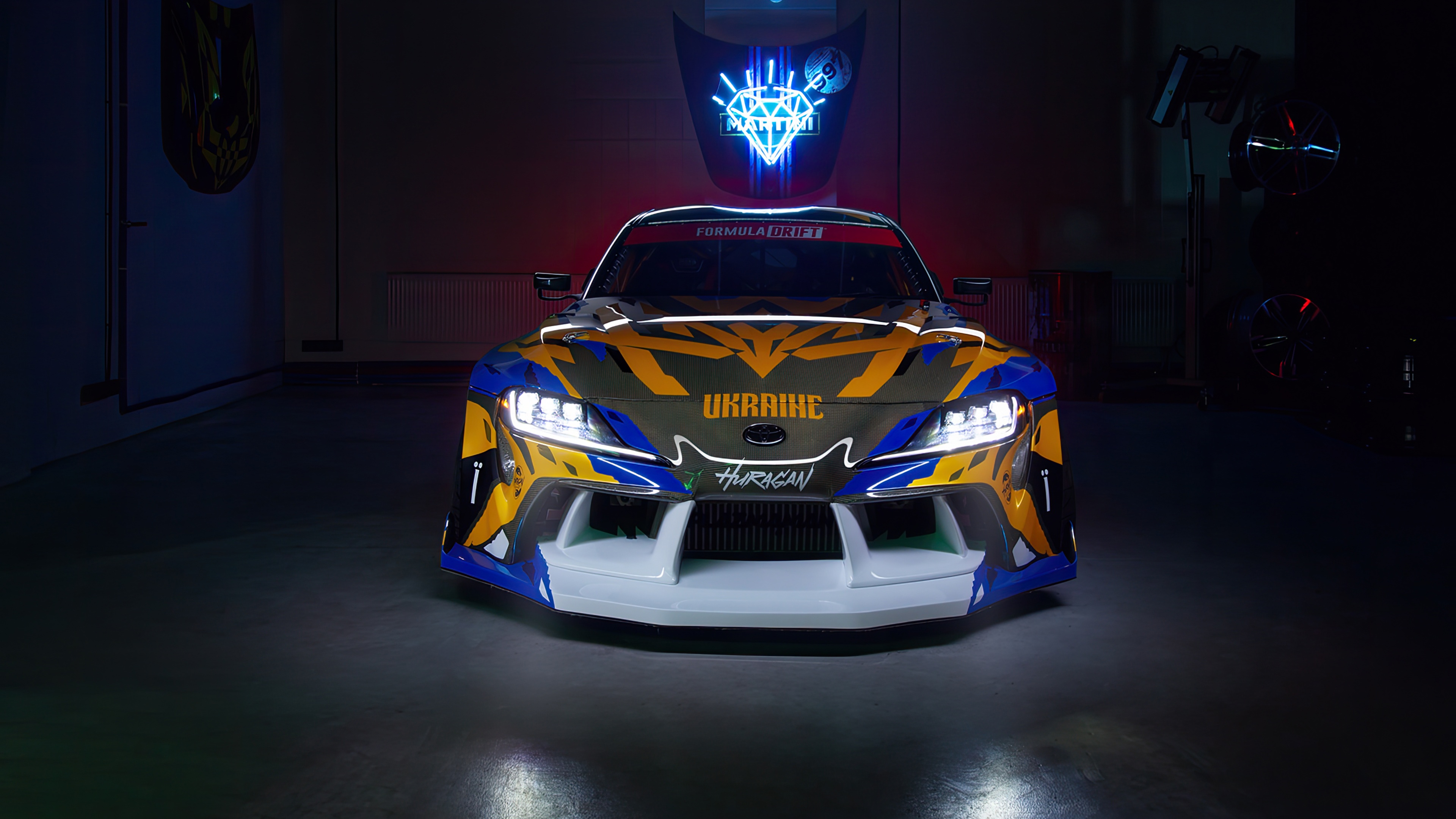 Toyota Supra A90 Aspida Huragan drift car HD Wallpaper