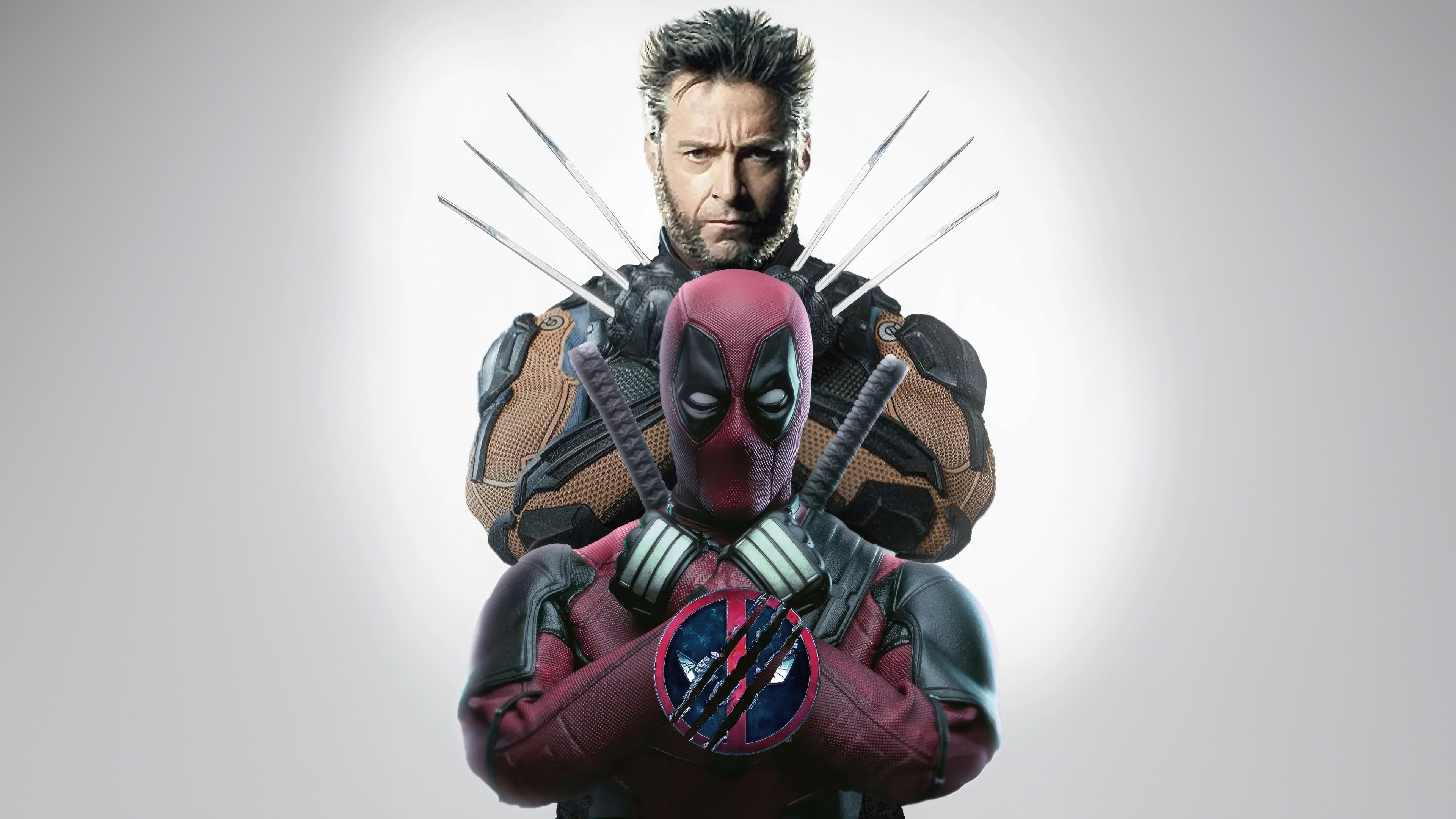 Deadpool and Wolverine with claws HD Wallpaper