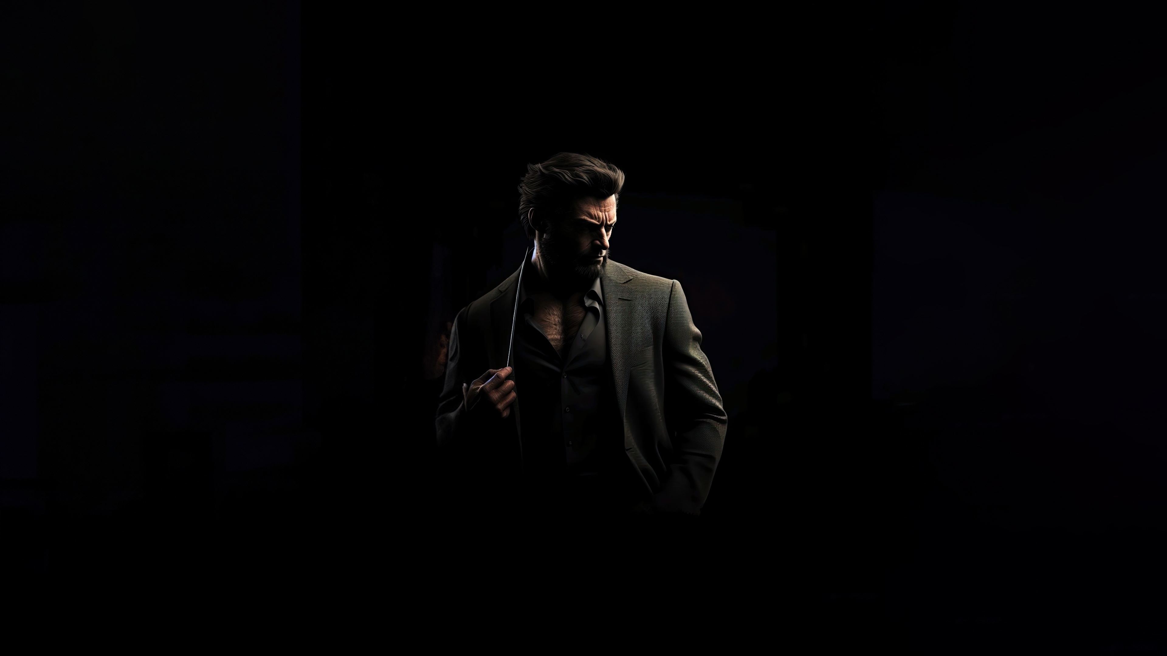 Wolverine in a suit HD Wallpaper