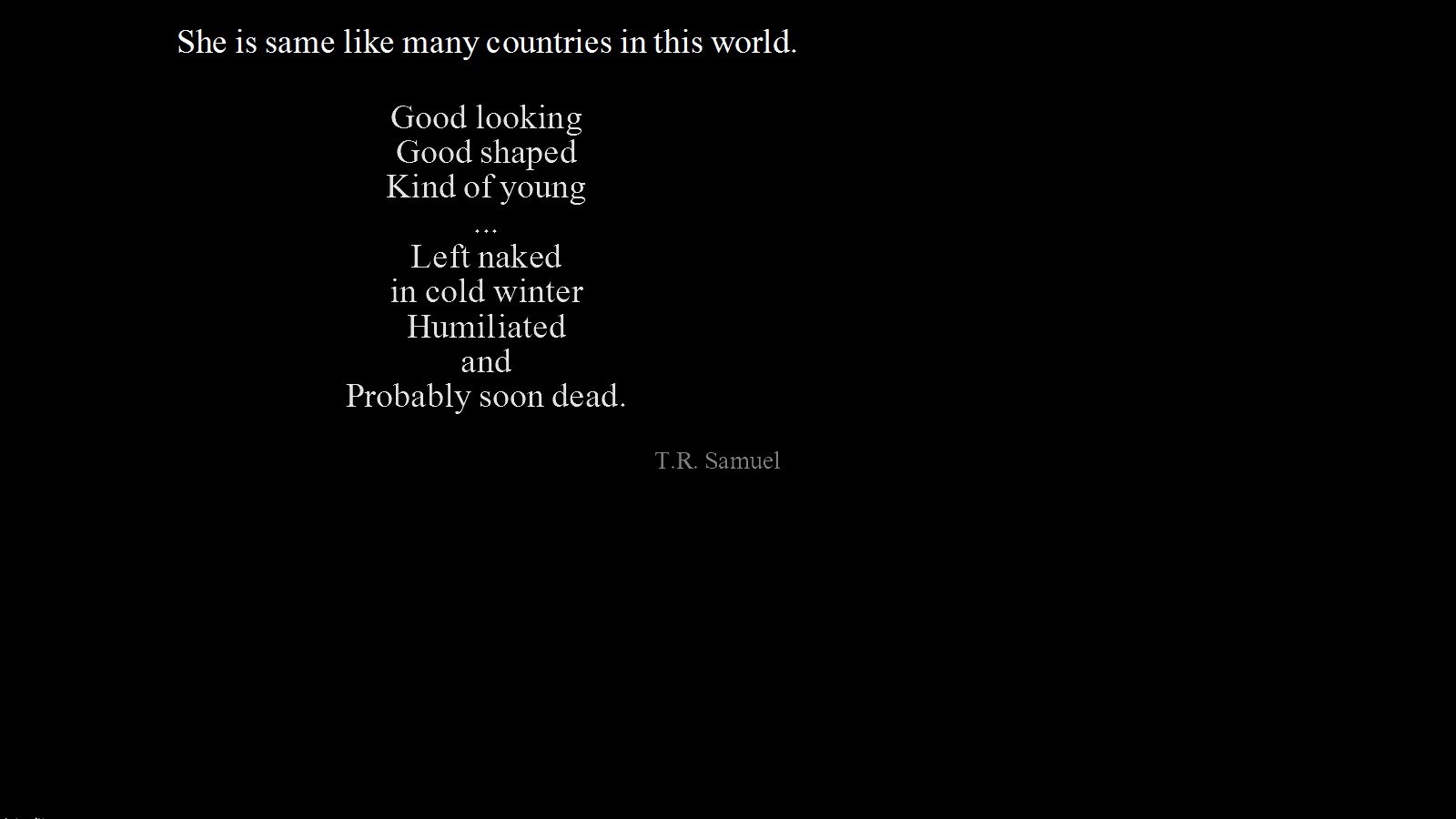 Poem by T.R. Samuel HD Wallpaper
