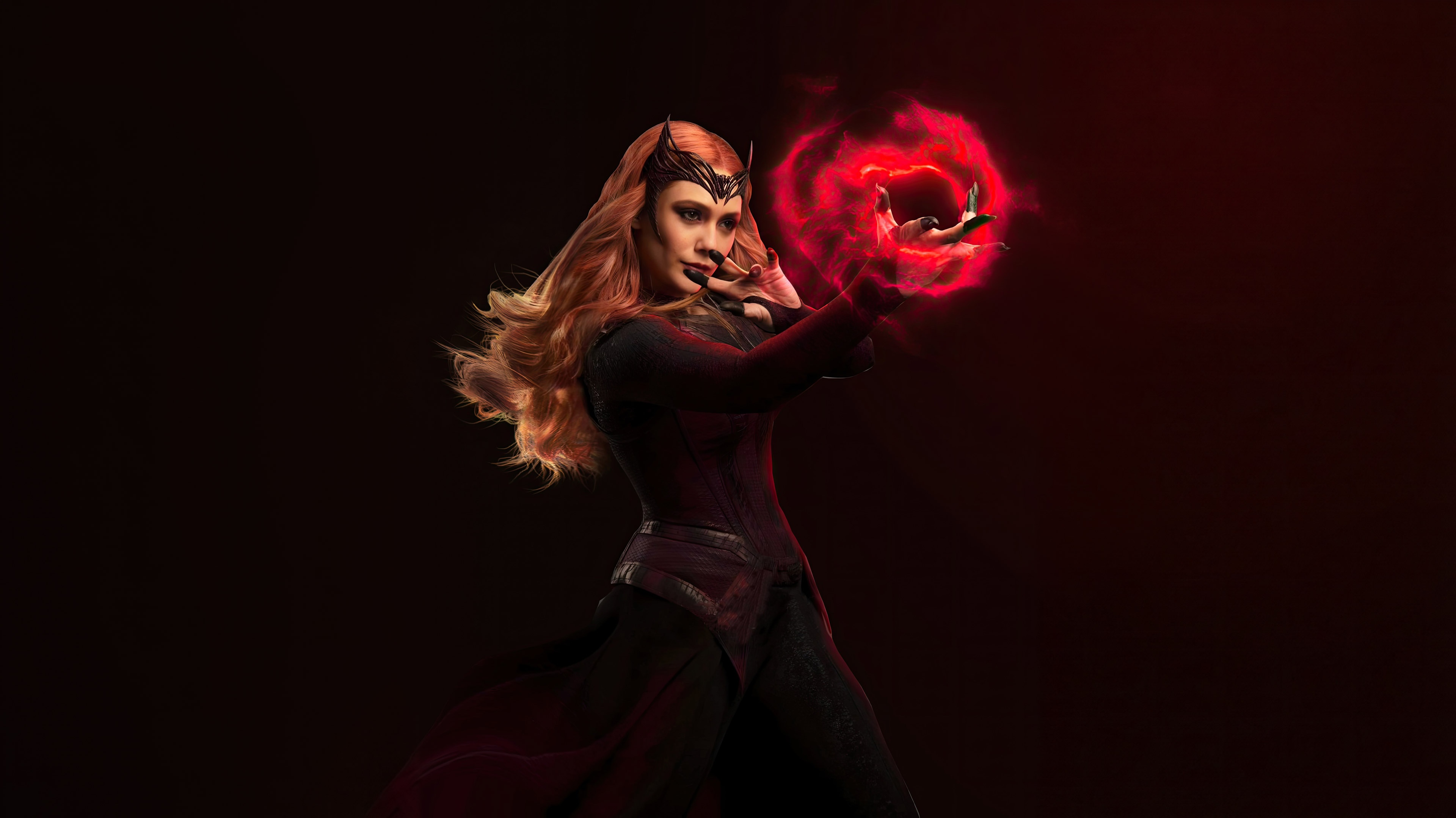 Scarlet Witch with Red Energy HD Wallpaper