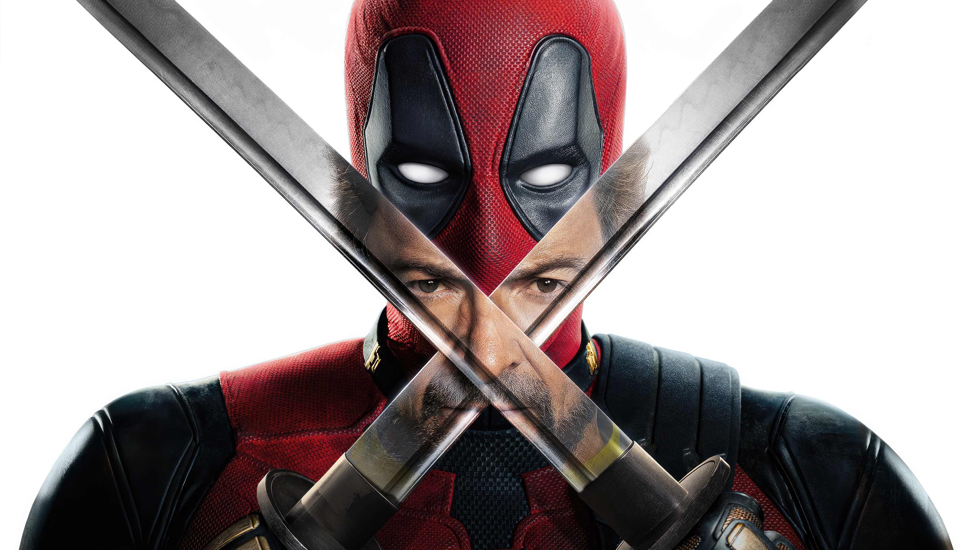 Deadpool and Wolverine Crossed Swords Poster HD Wallpaper