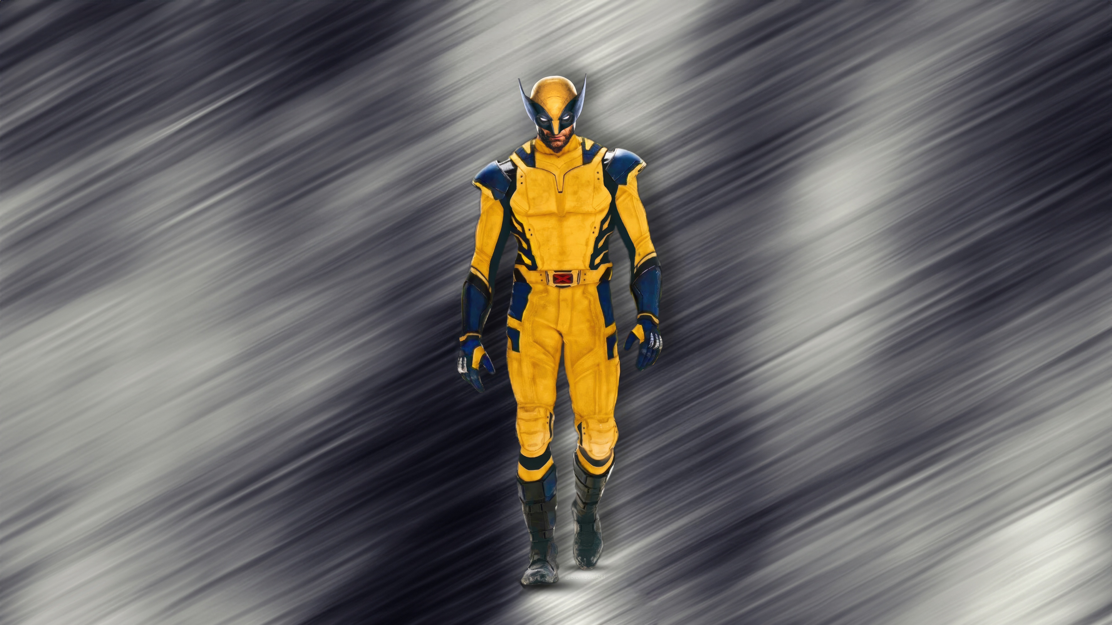 Wolverine in his yellow and blue suit HD Wallpaper