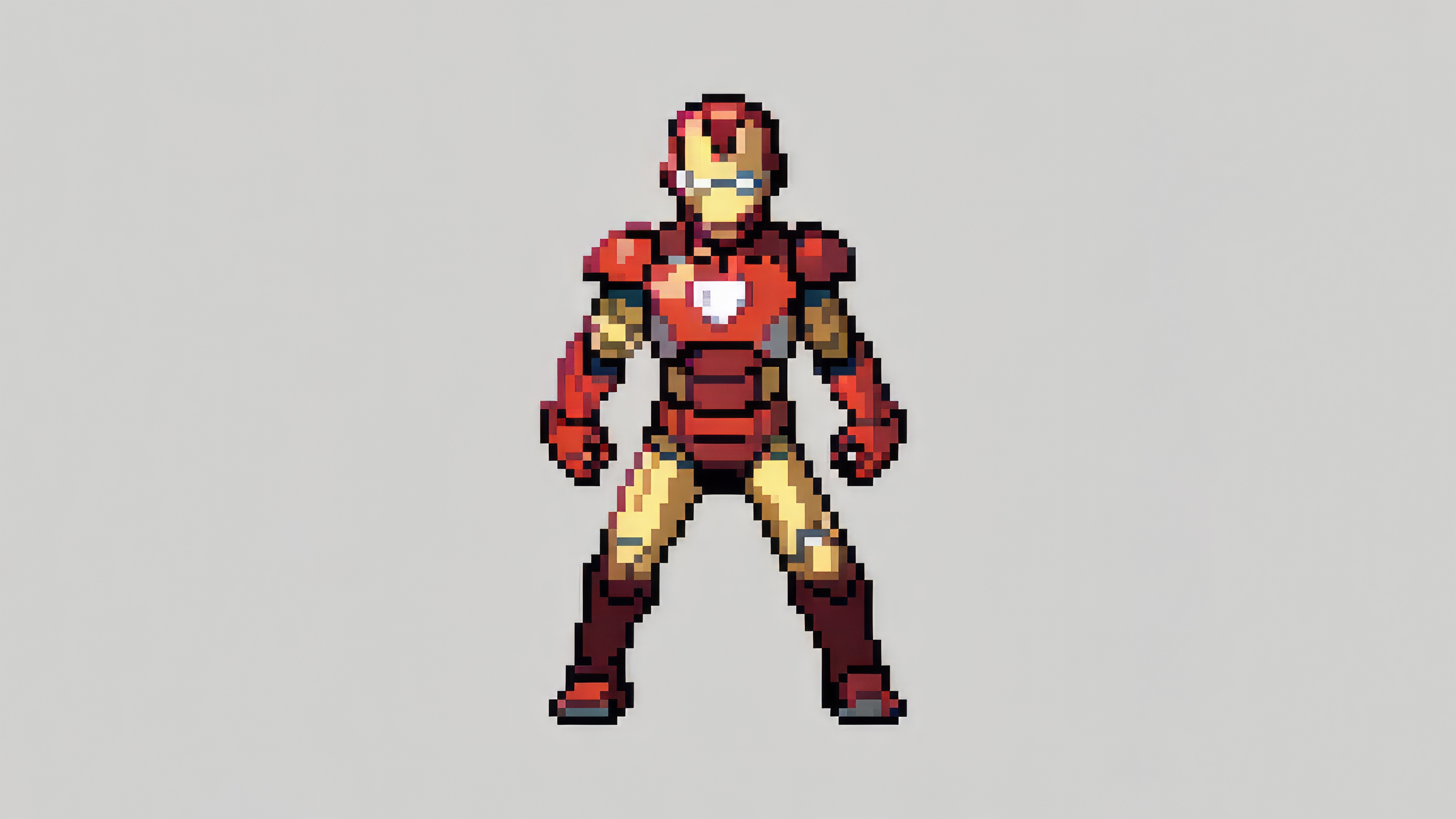 8-bit Iron Man pixel art HD Wallpaper