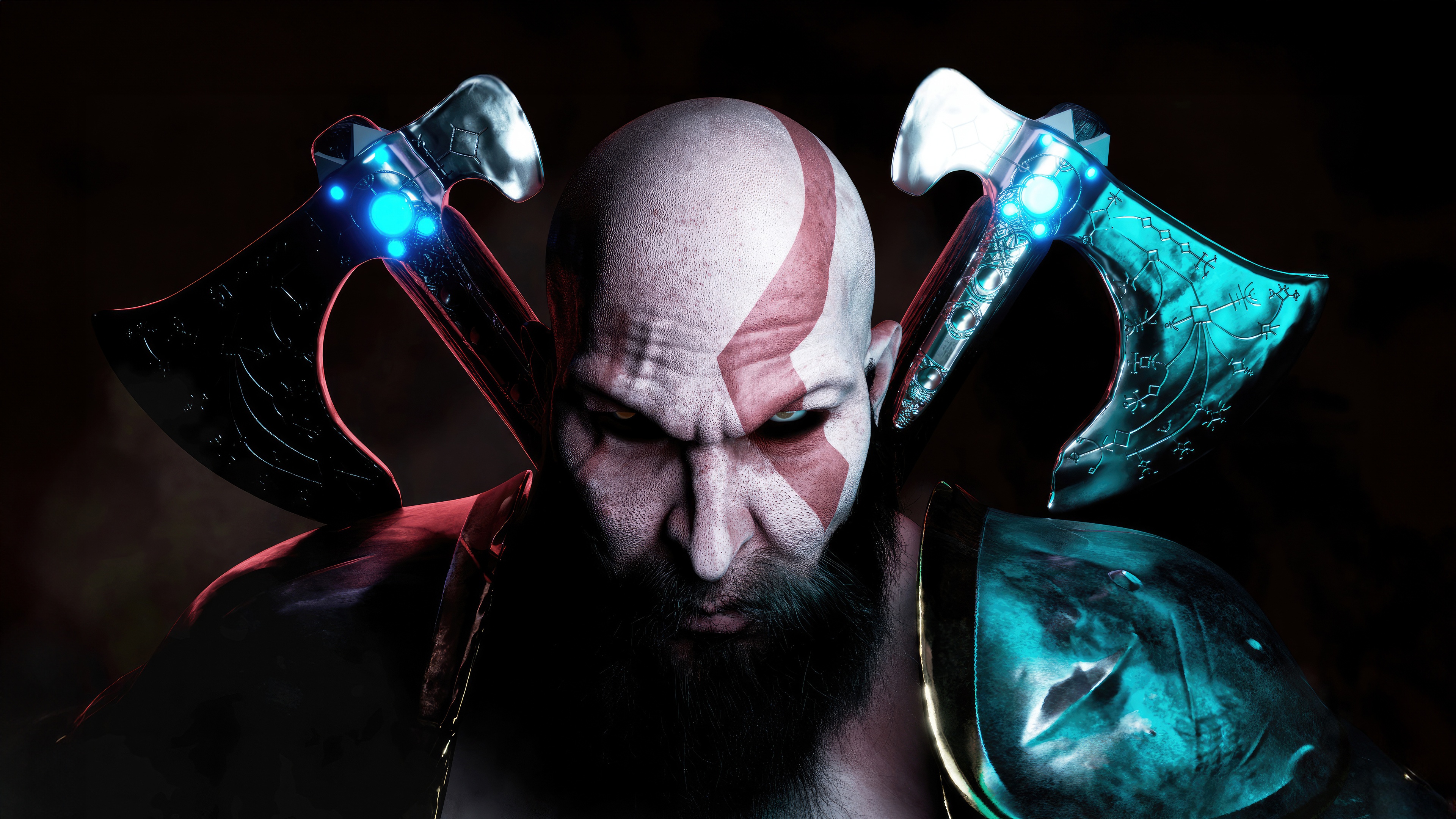 Kratos with Leviathan Axes HD Wallpaper