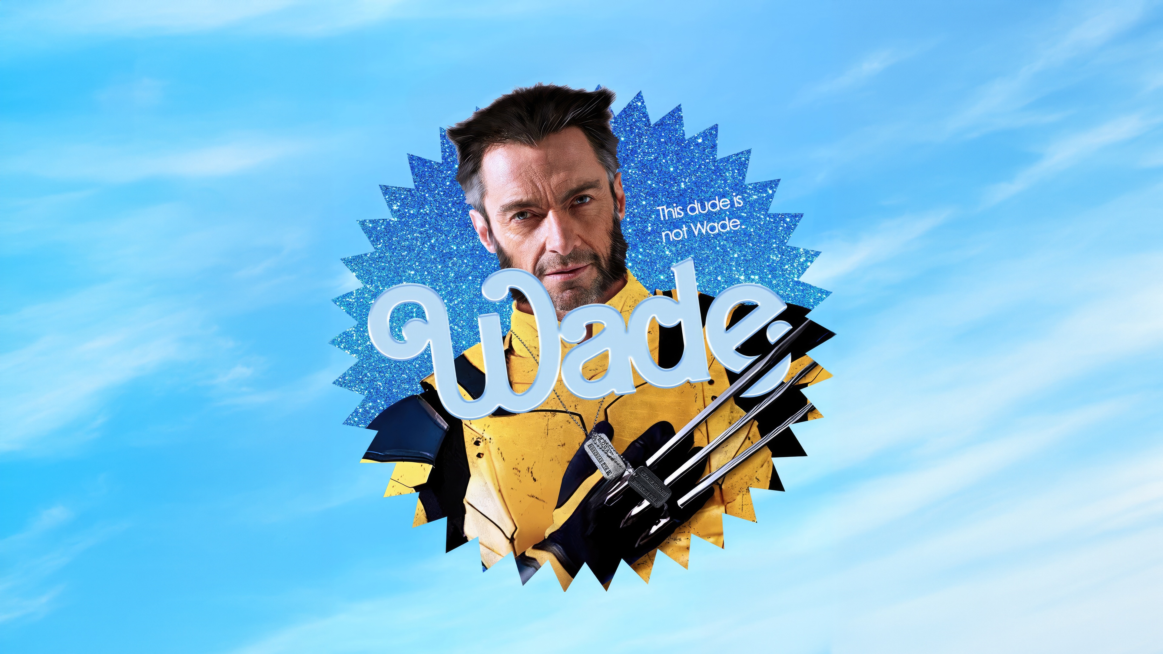 Wolverine with text 'This dude is not Wade' HD Wallpaper