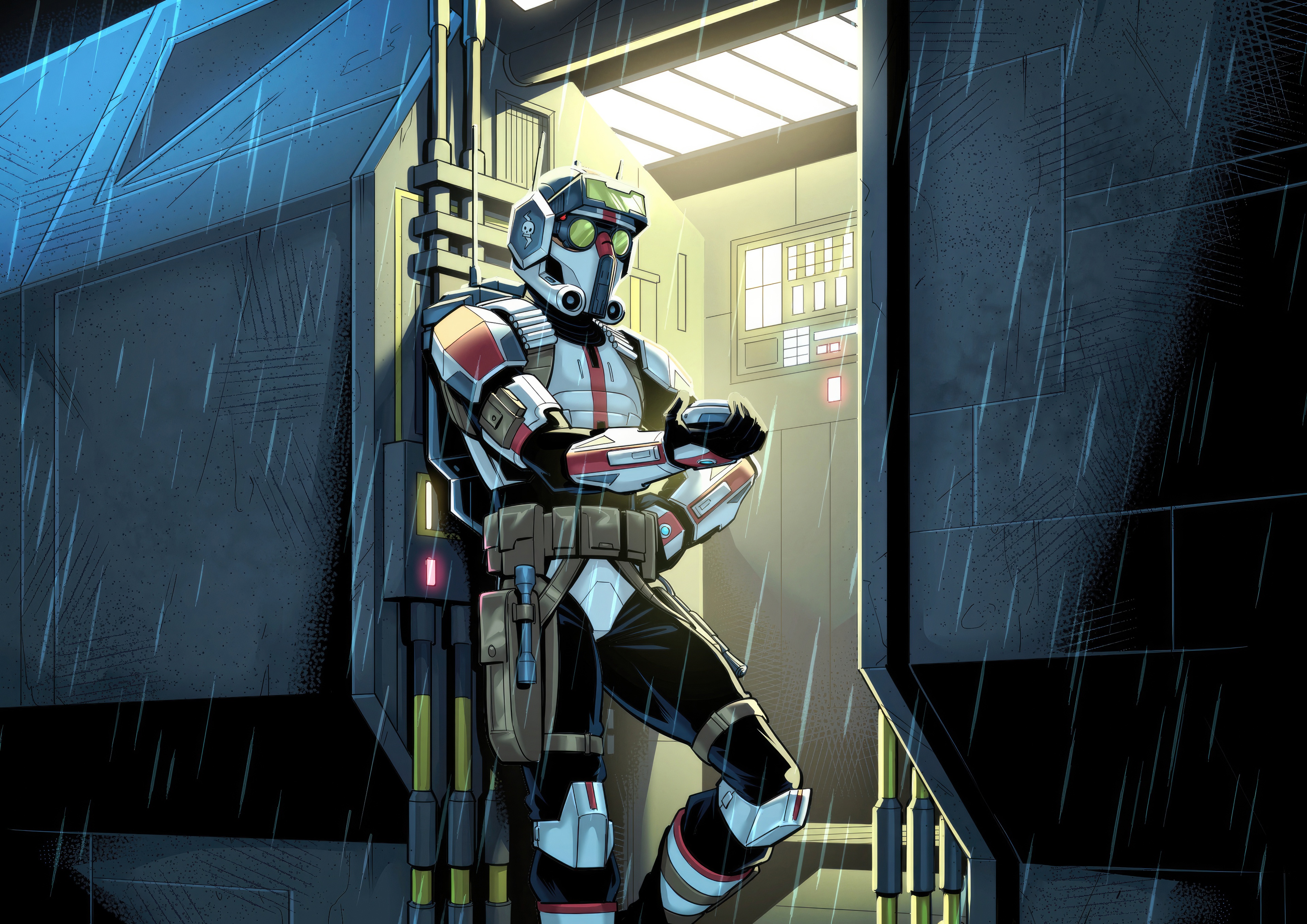 Star Wars Unlimited Set Clone Trooper in Rain HD Wallpaper