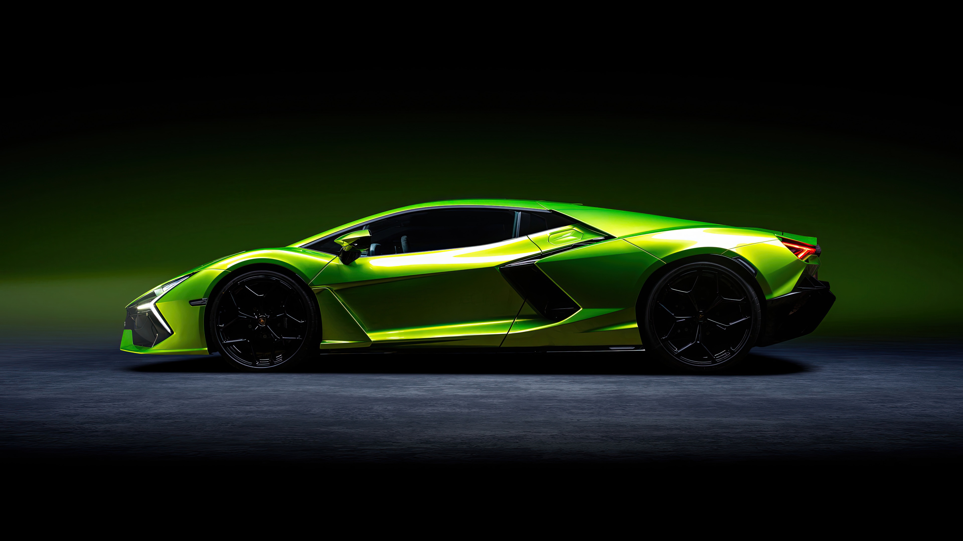 Green Lamborghini Revuelto HD Wallpaper