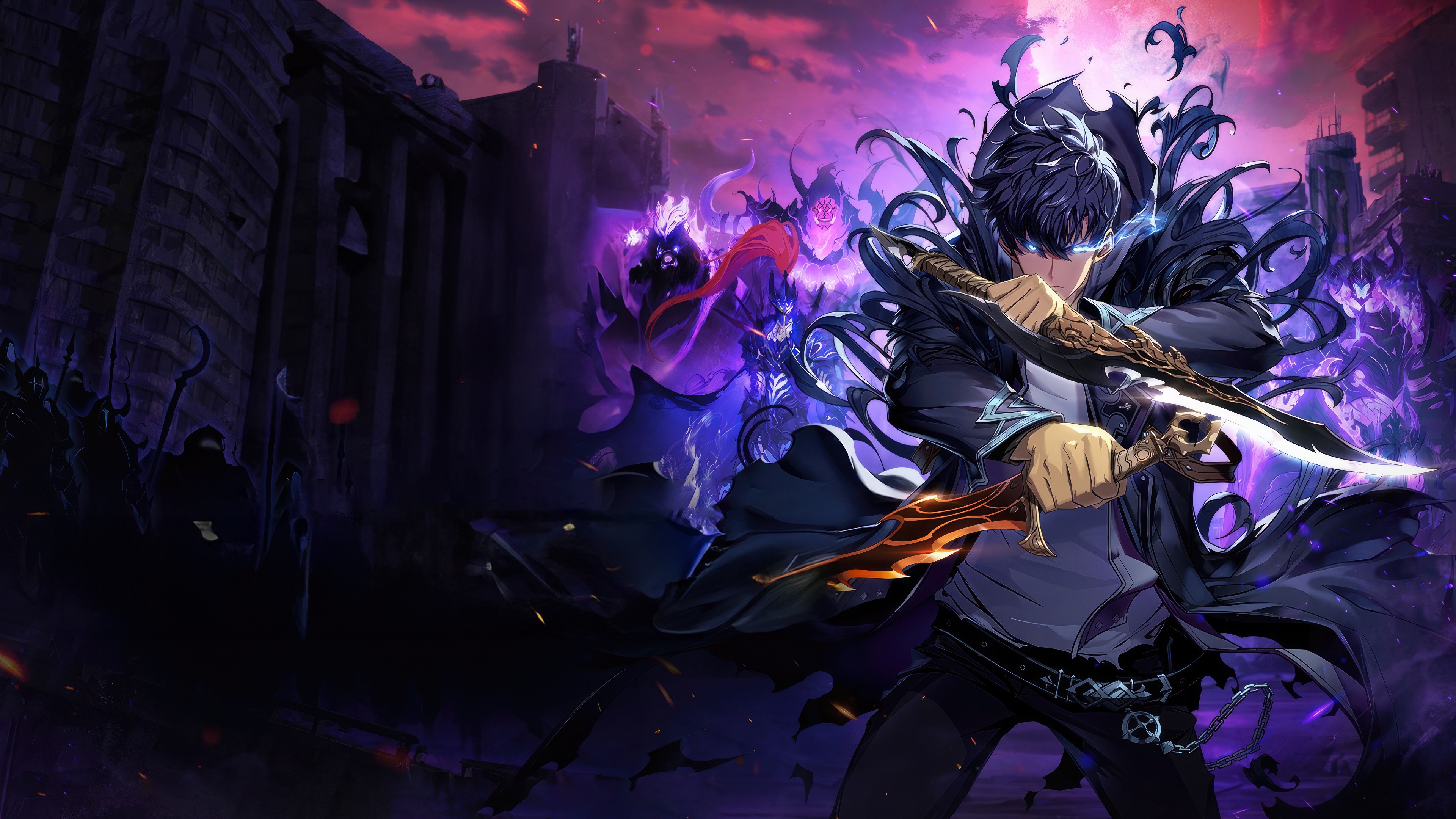 Sung Jinwoo and Shadow Army in Solo Leveling Arise HD Wallpaper