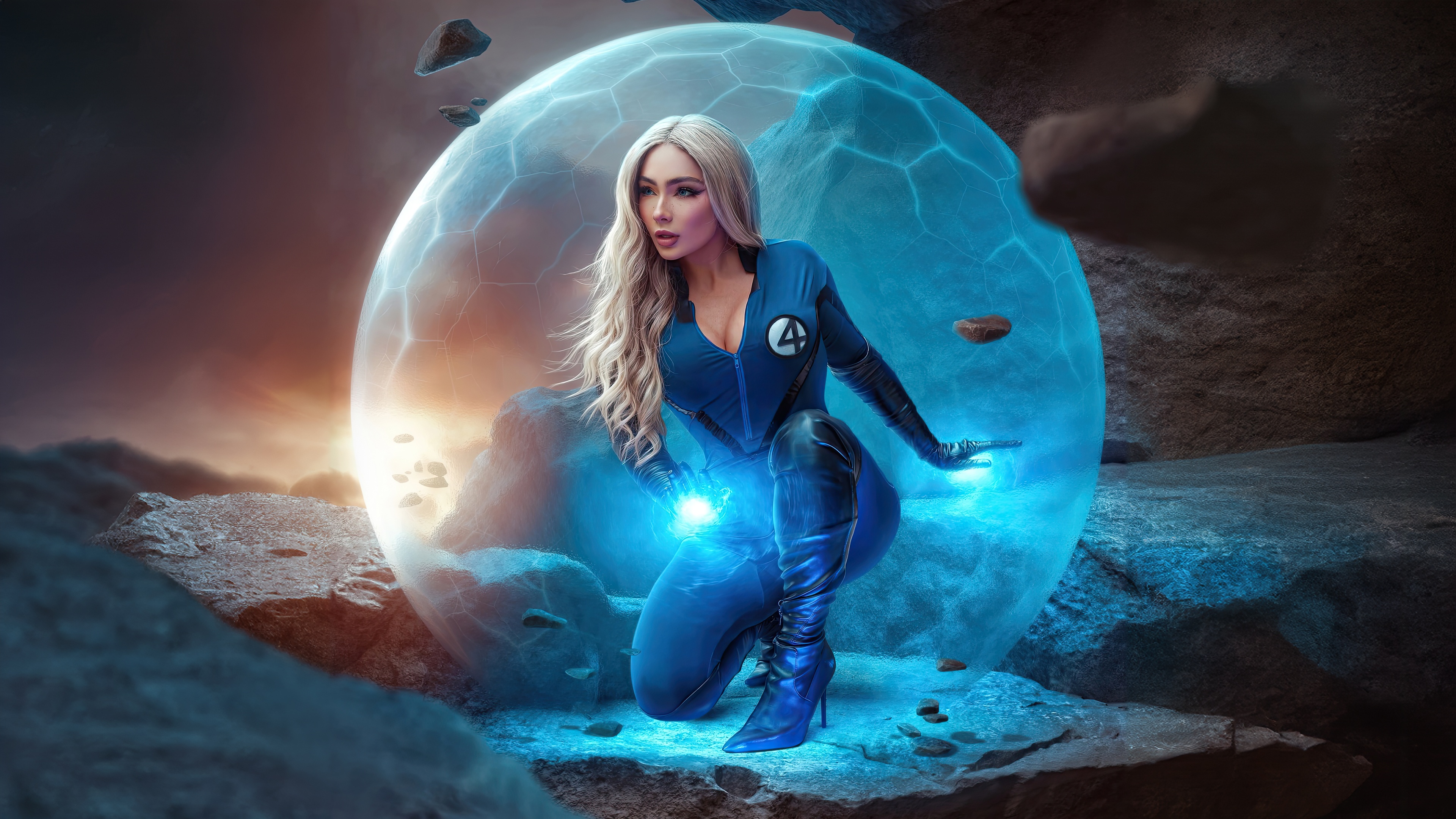Invisible Woman Creates Force Field HD Wallpaper