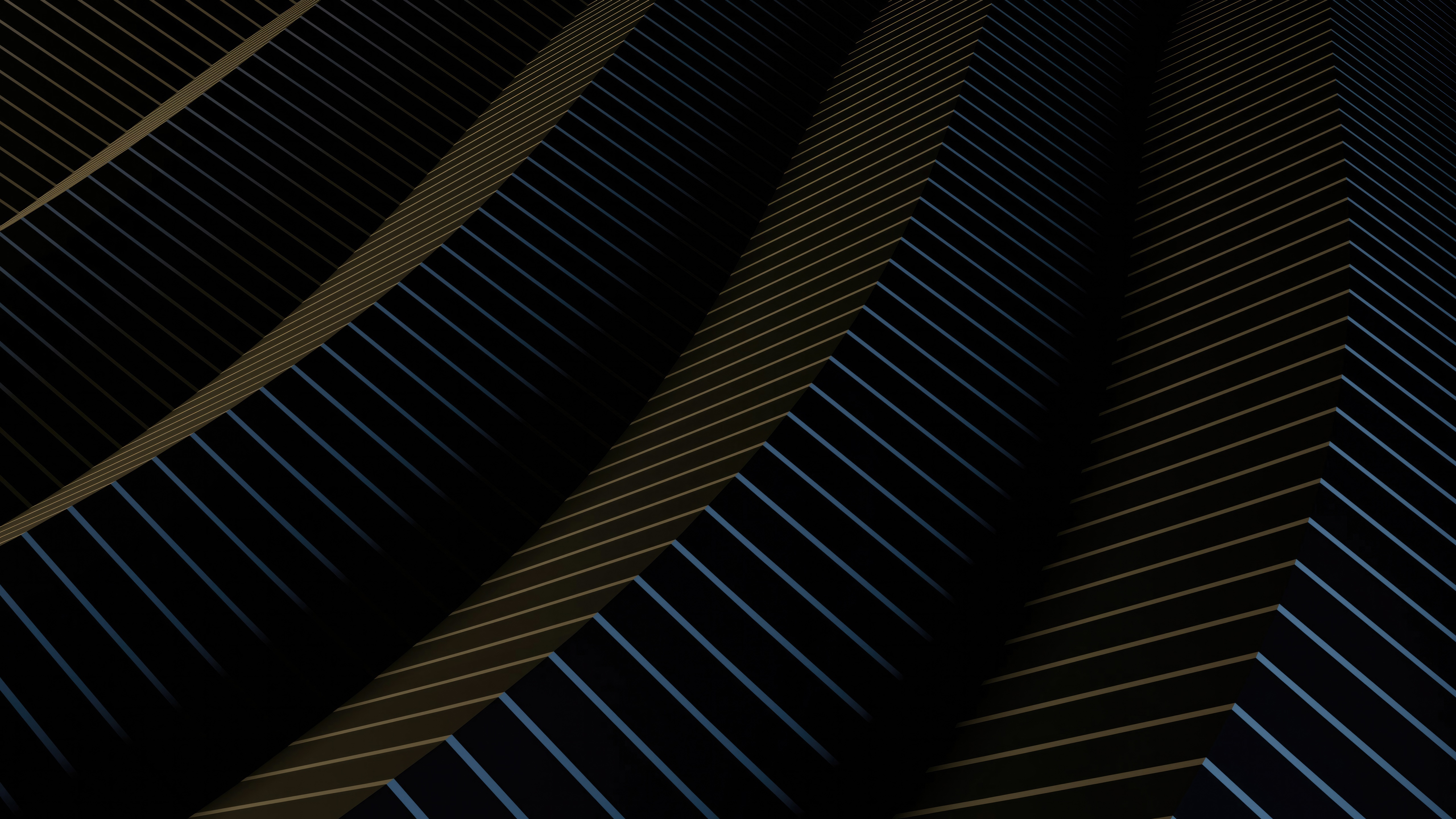 Black and gold abstract geometric shapes HD Wallpaper