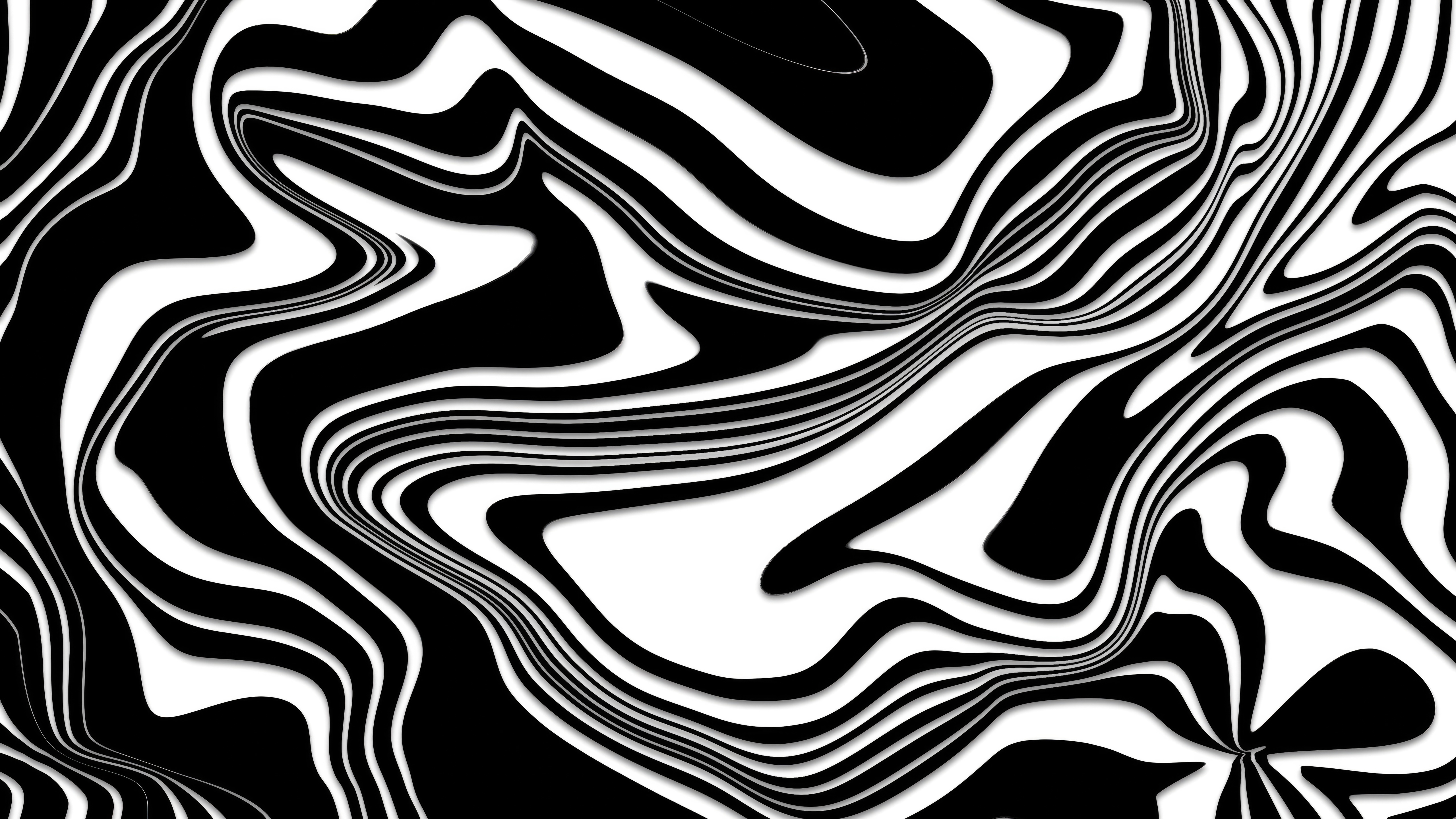 Black and White Abstract Zebra Pattern HD Wallpaper