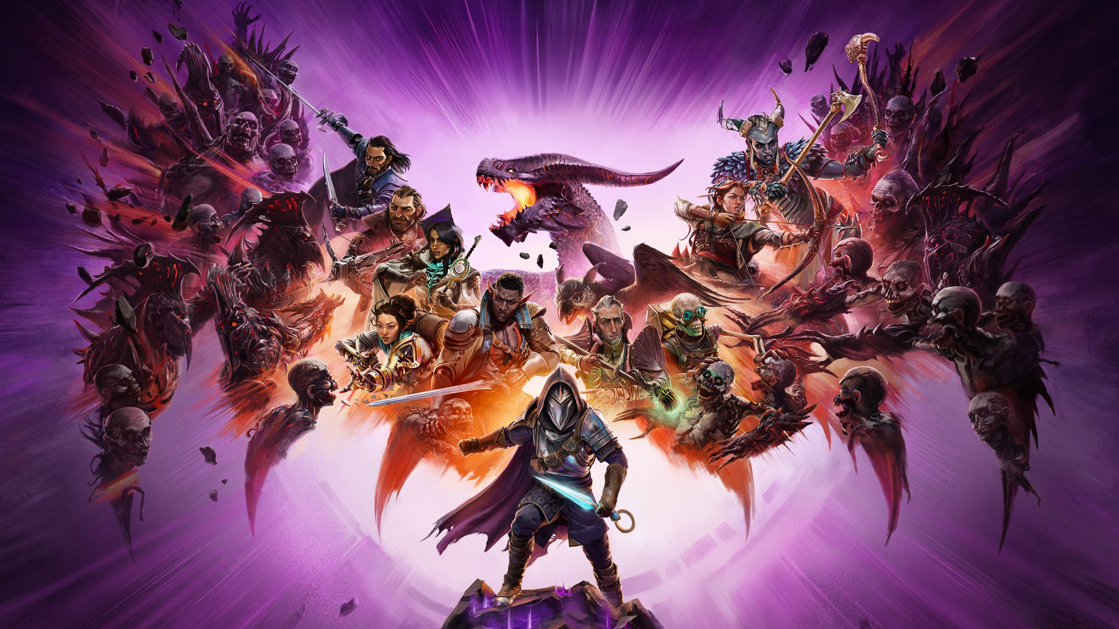 Dragon Age The Veilguard characters and dragon HD Wallpaper