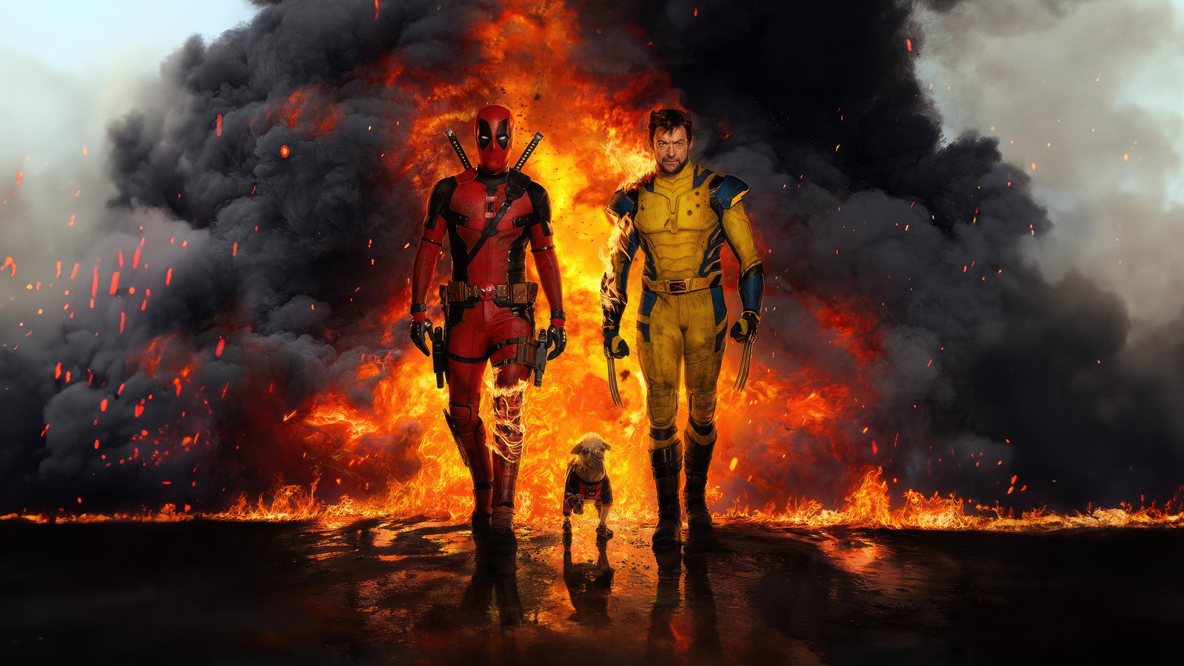 Deadpool And Wolverine Screen X Poster HD Wallpaper