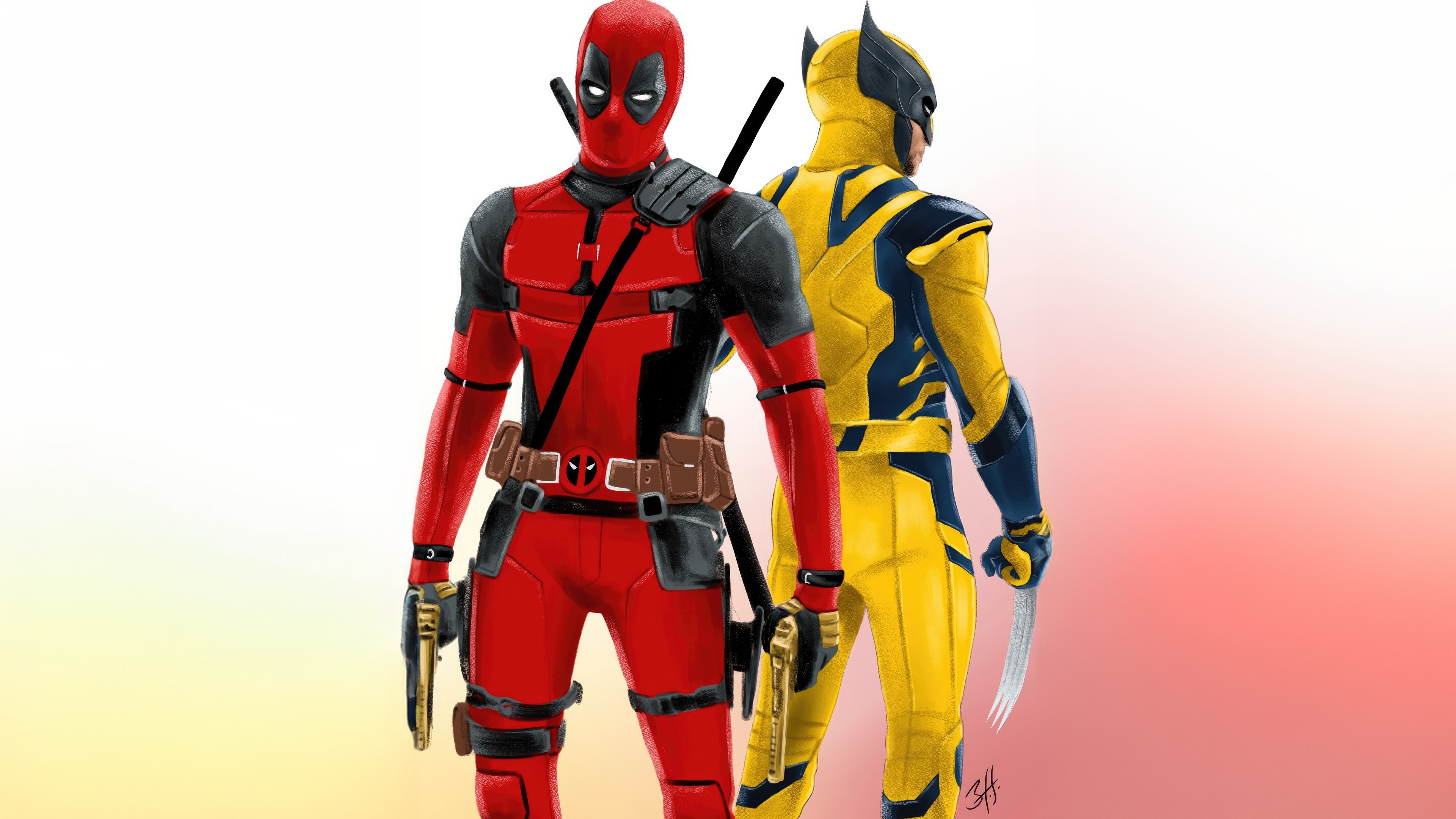 Deadpool and Wolverine Team Up HD Wallpaper