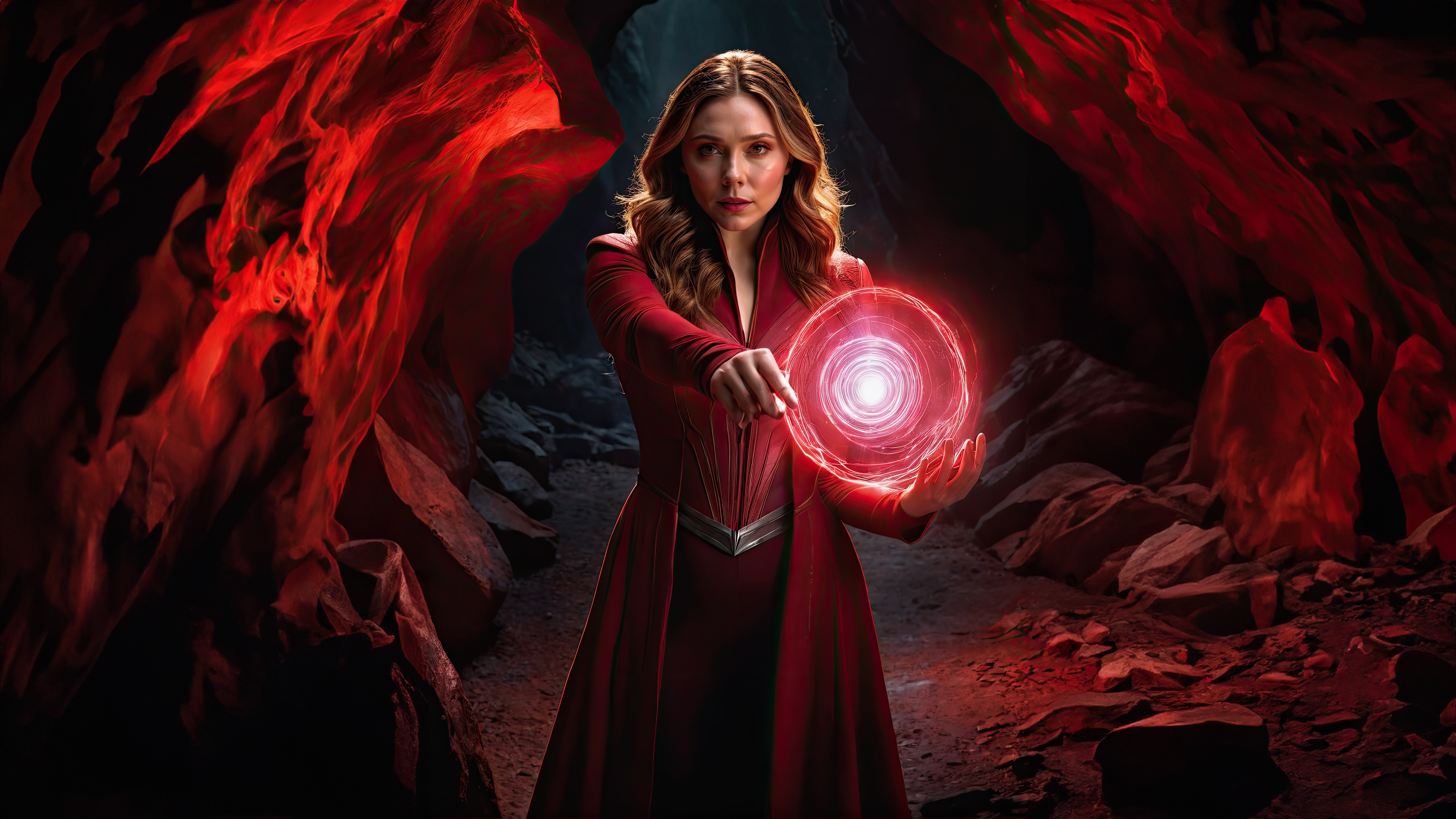 Scarlet Witch Unleashing The Darkness HD Wallpaper