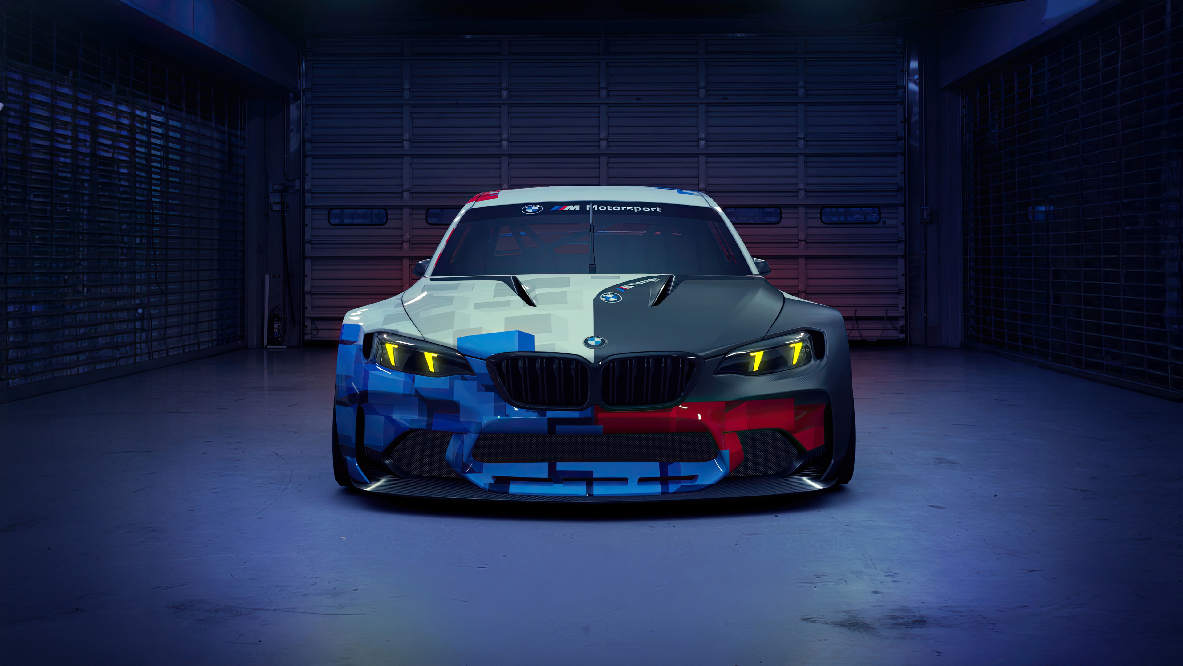 BMW Vision GT Race Car in Garage HD Wallpaper