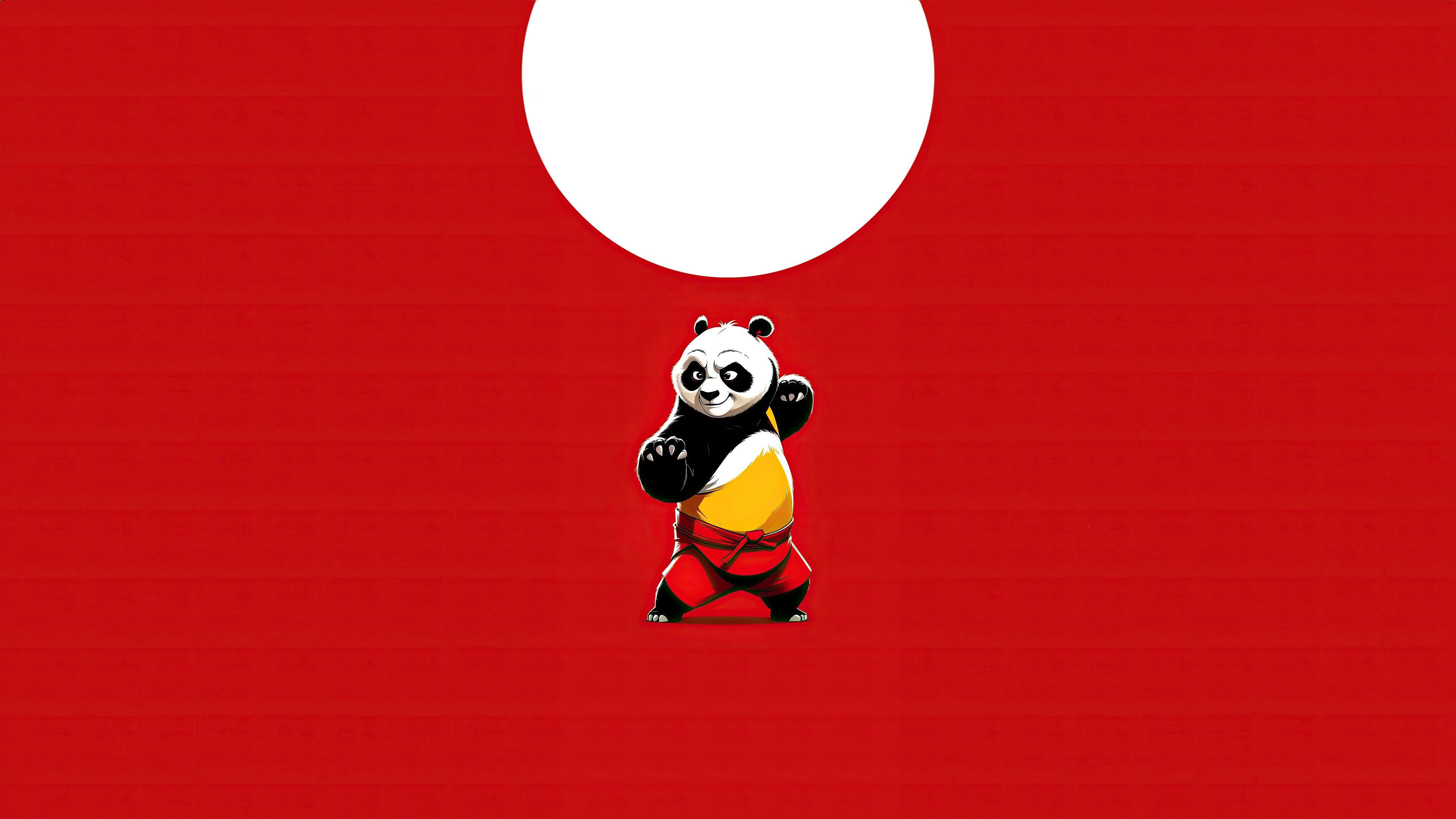 Po the Panda in a fighting stance HD Wallpaper