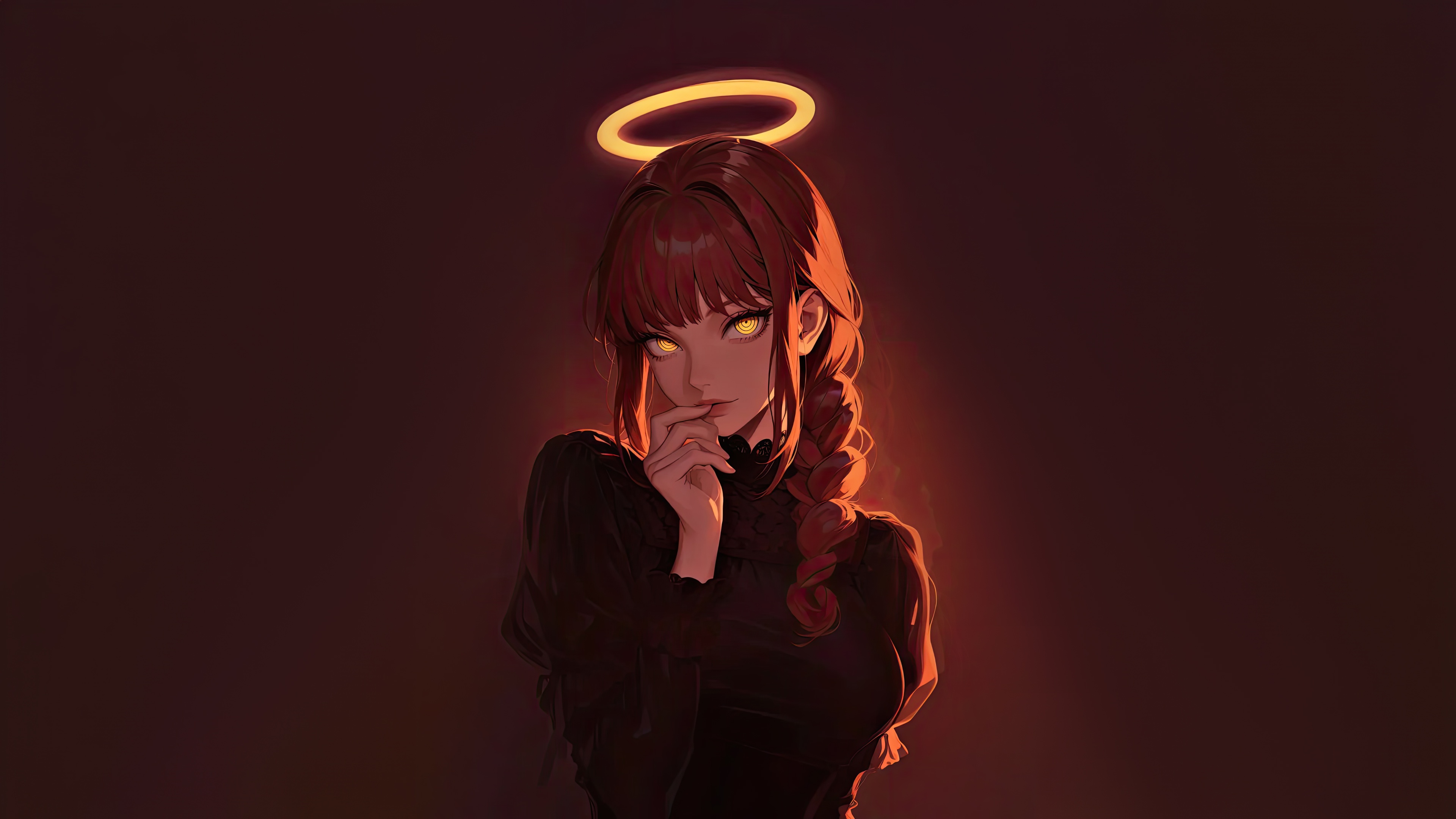 Makima from Chainsaw Man with Halo HD Wallpaper