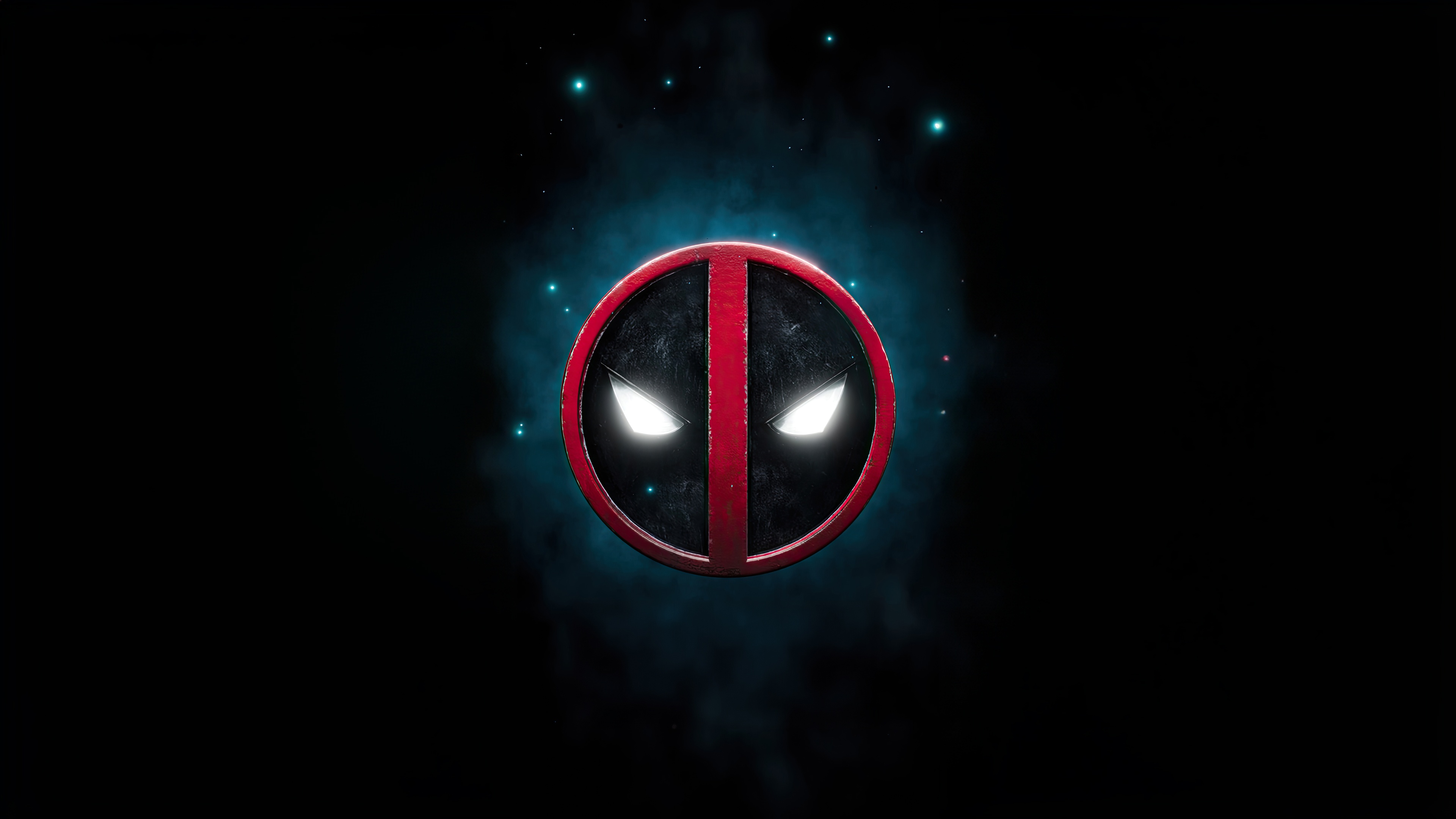 Deadpool Logo with Glowing Eyes HD Wallpaper