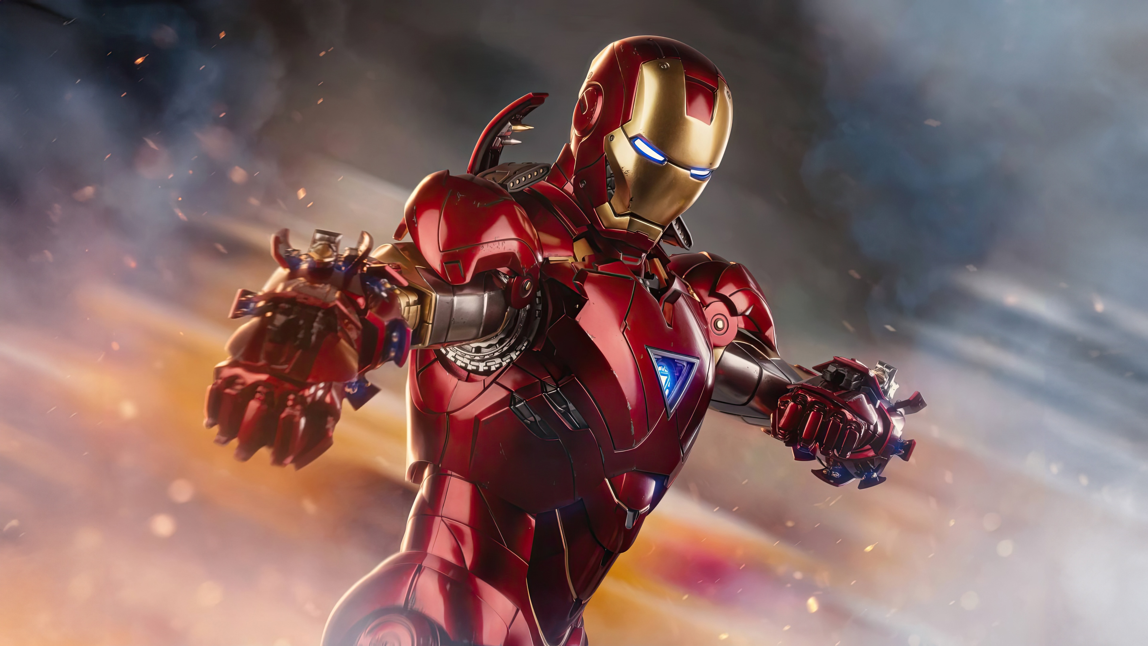 Iron Man in his red and gold suit HD Wallpaper