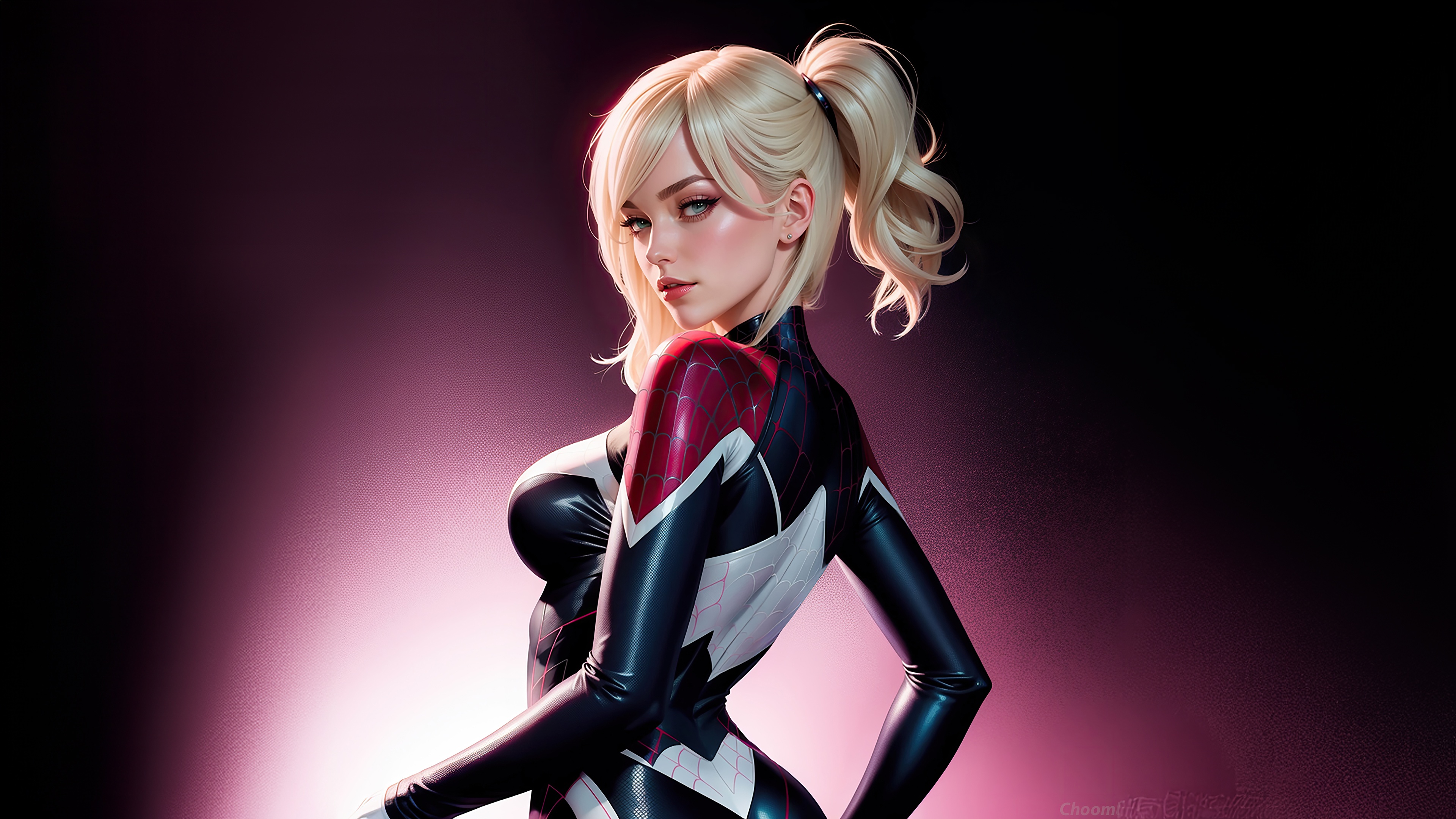 Gwen Stacy in a Spider-Man Suit HD Wallpaper