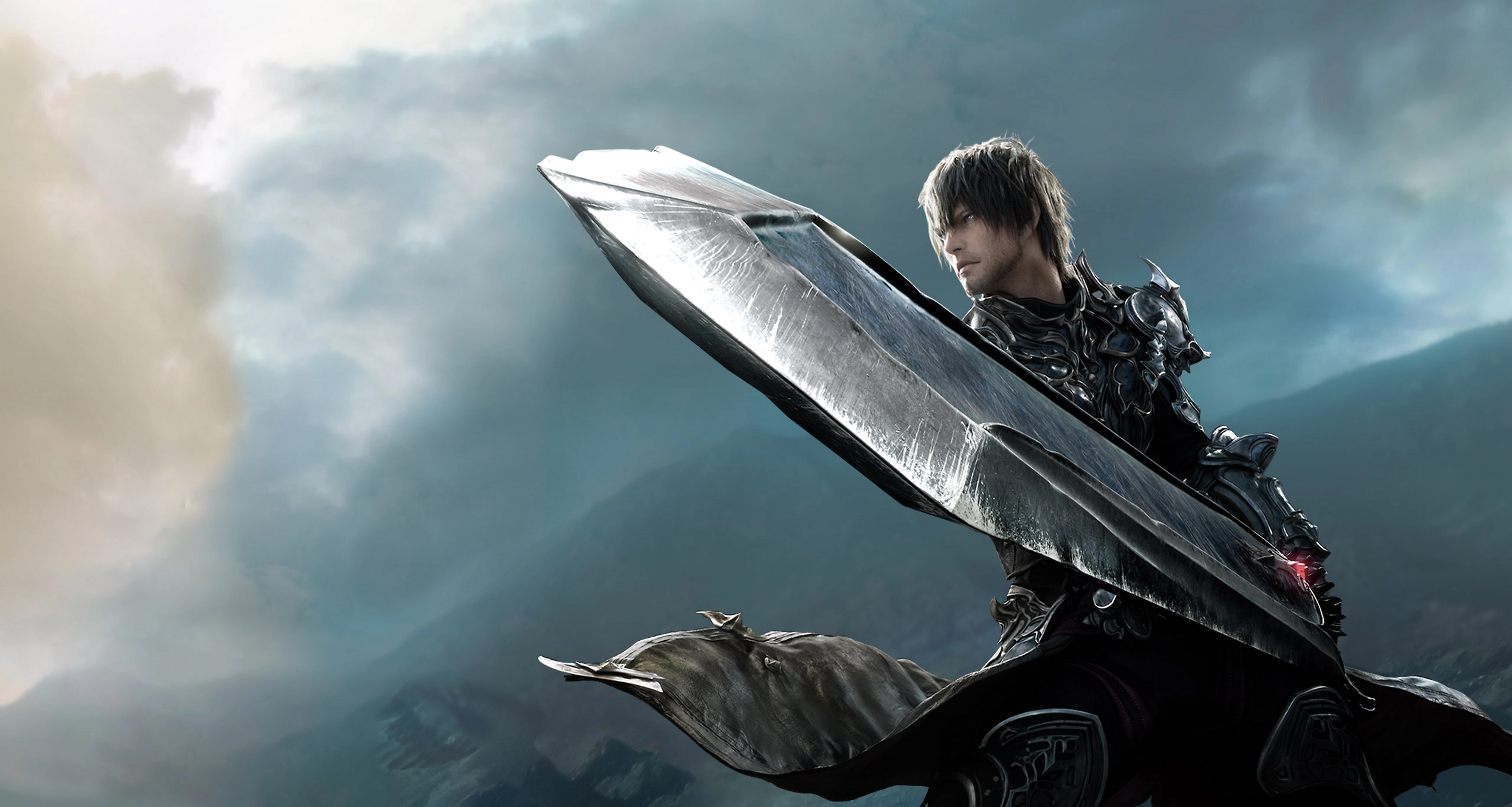 Final Fantasy XIV Shadowbringers Warrior with Sword HD Wallpaper
