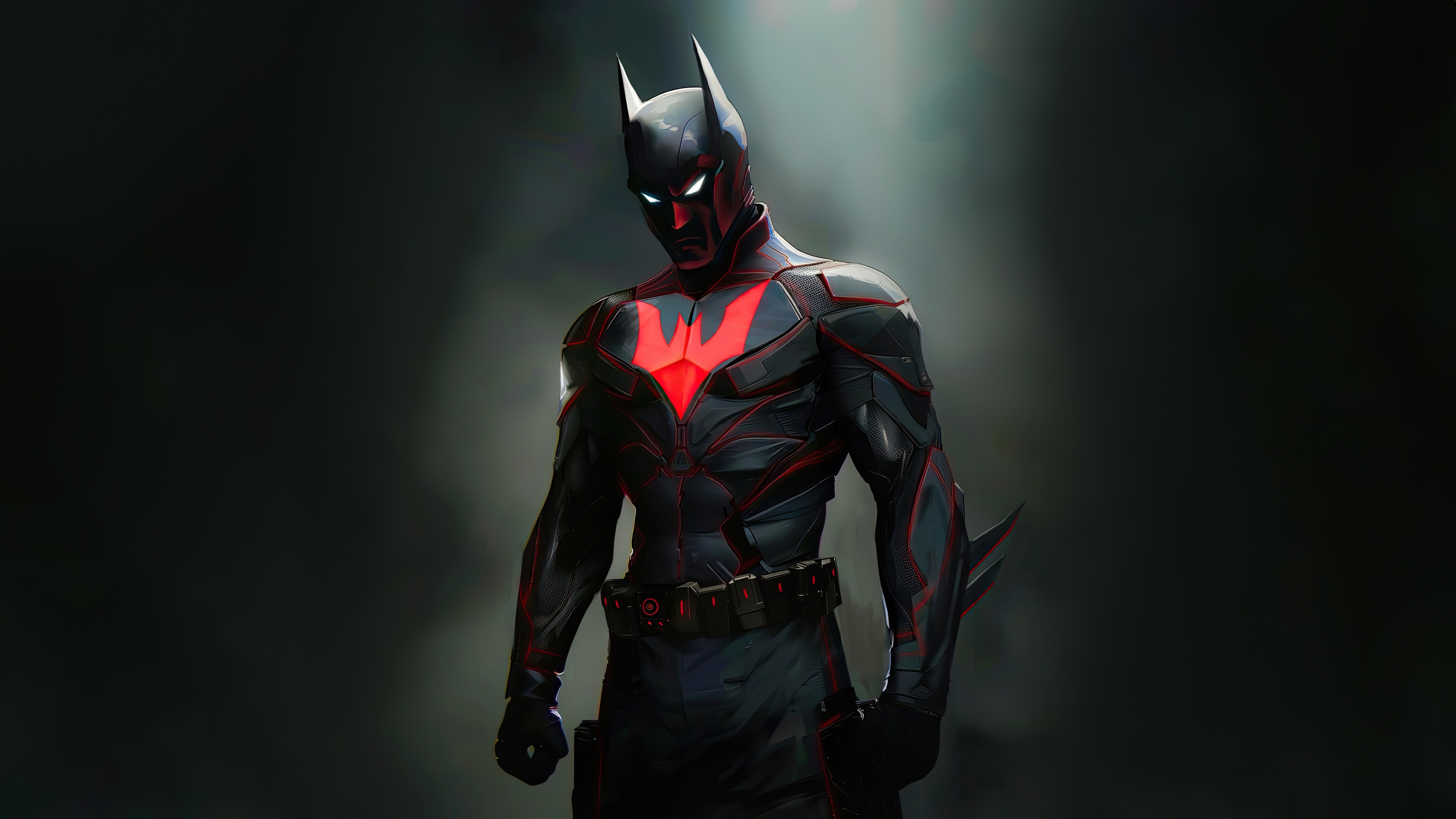 Batman Beyond in a futuristic suit HD Wallpaper