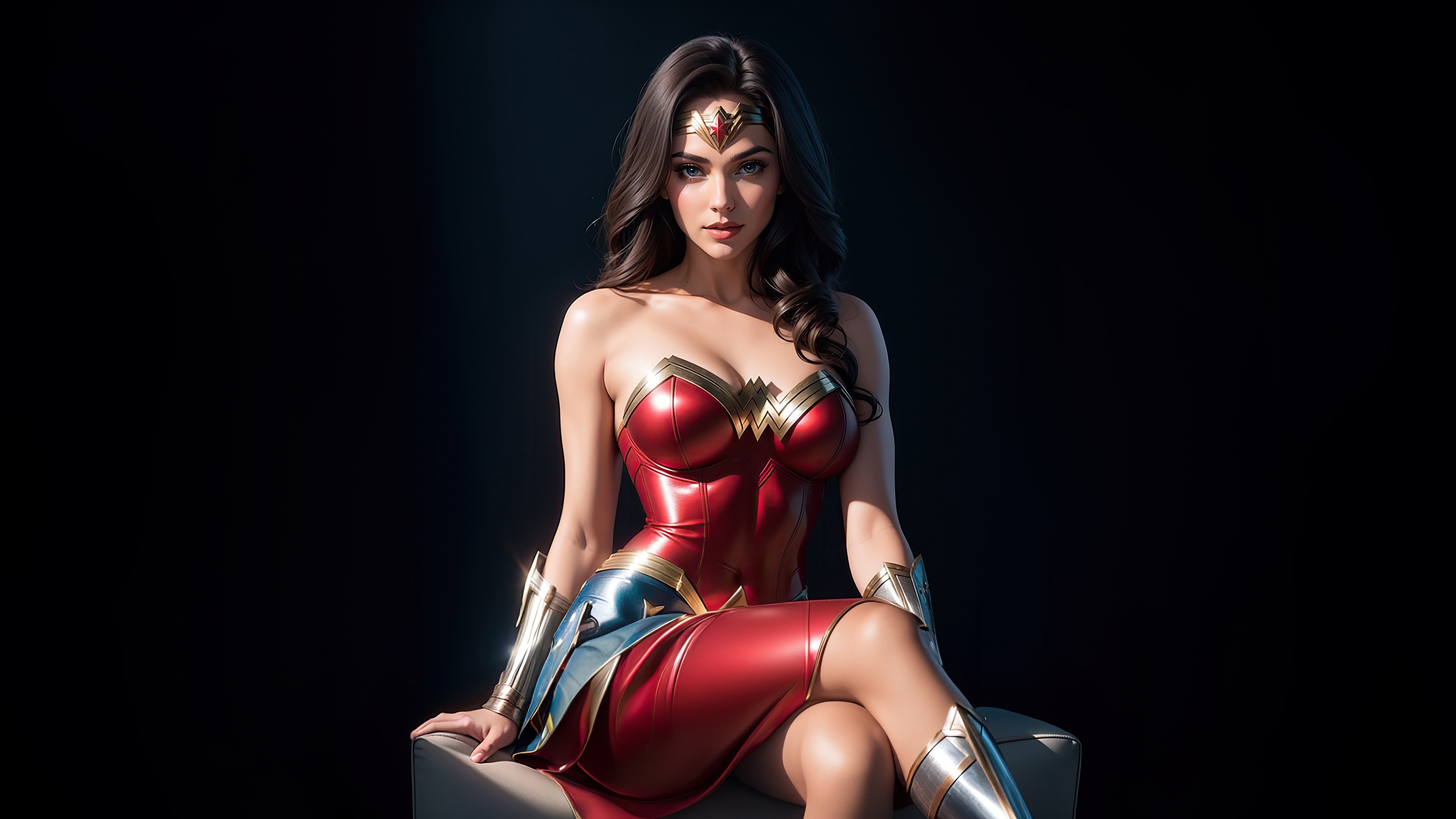 Wonder Woman in her classic costume HD Wallpaper