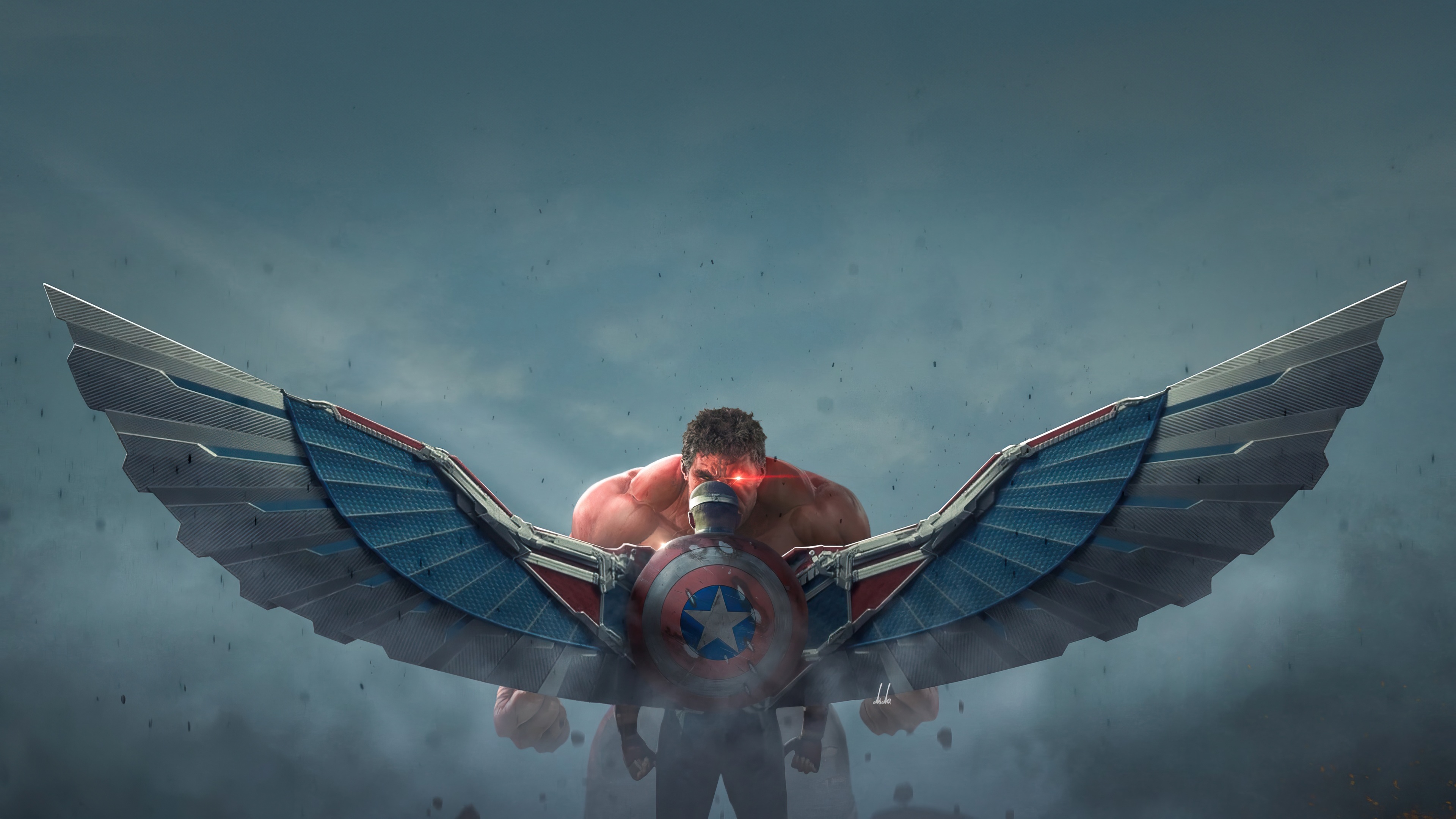 Captain America Vs Red Hulk HD Wallpaper