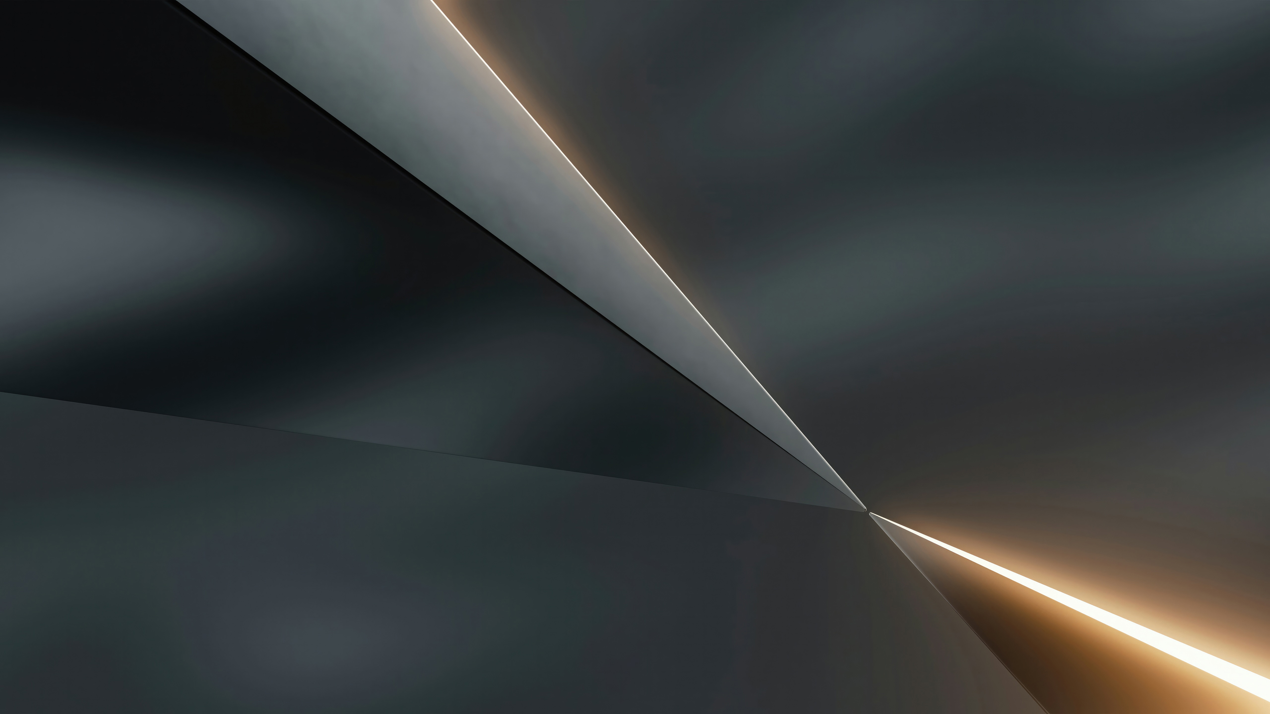 Abstract geometric shapes with glowing light lines HD Wallpaper