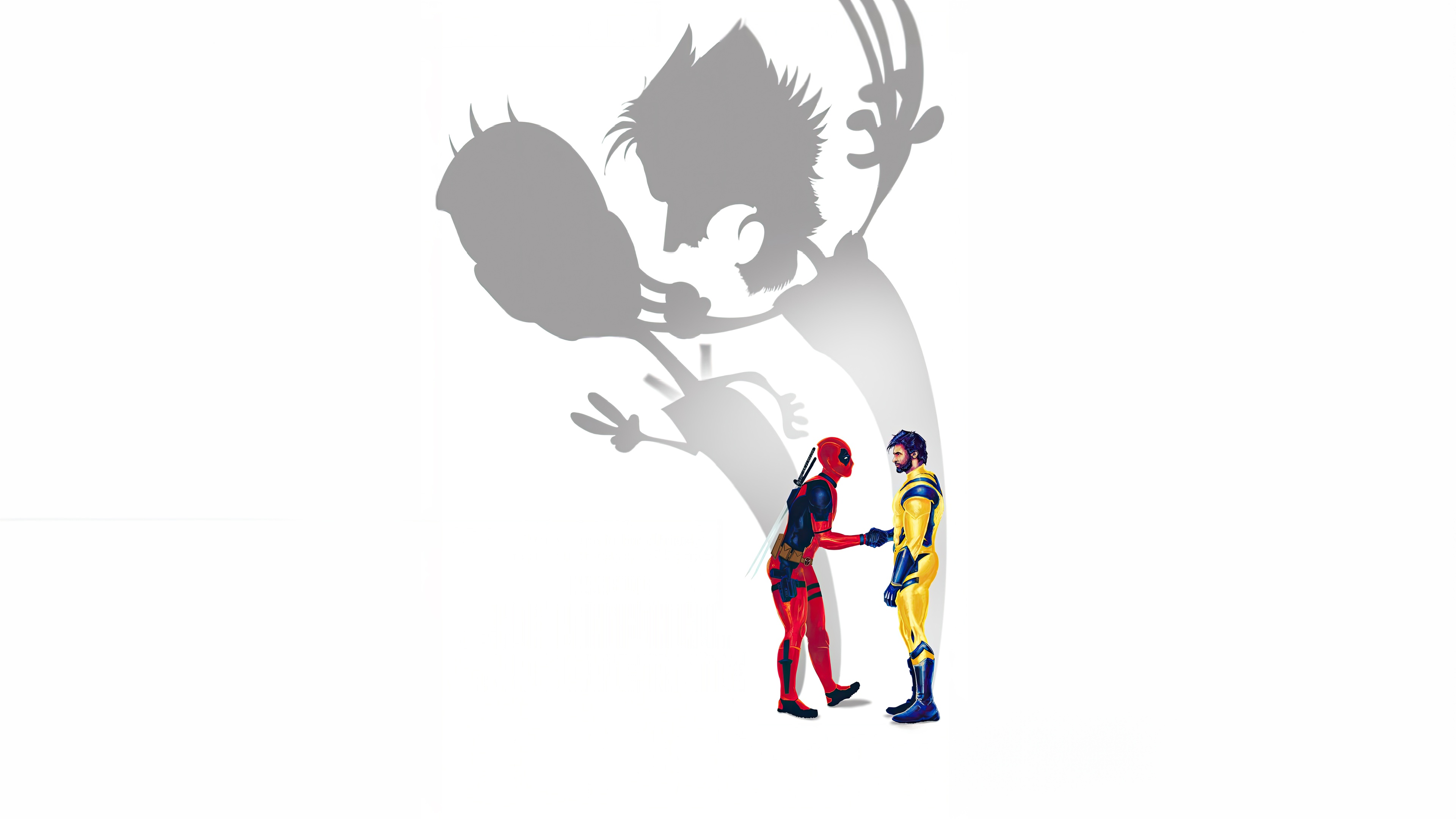 Deadpool and Wolverine with shadow of Wolverine HD Wallpaper
