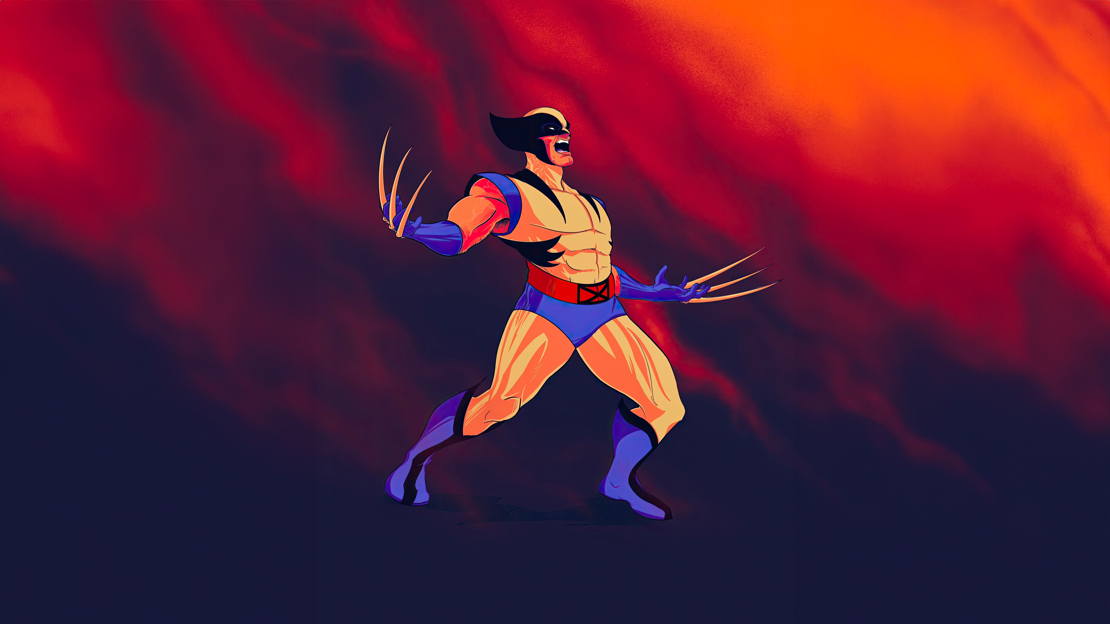 Wolverine in action with claws extended HD Wallpaper