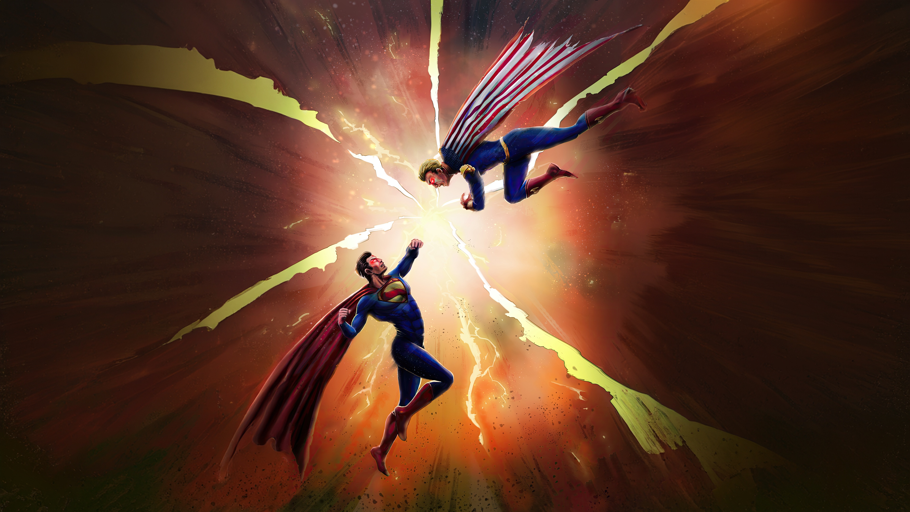Homelander vs. Superman Face Off HD Wallpaper