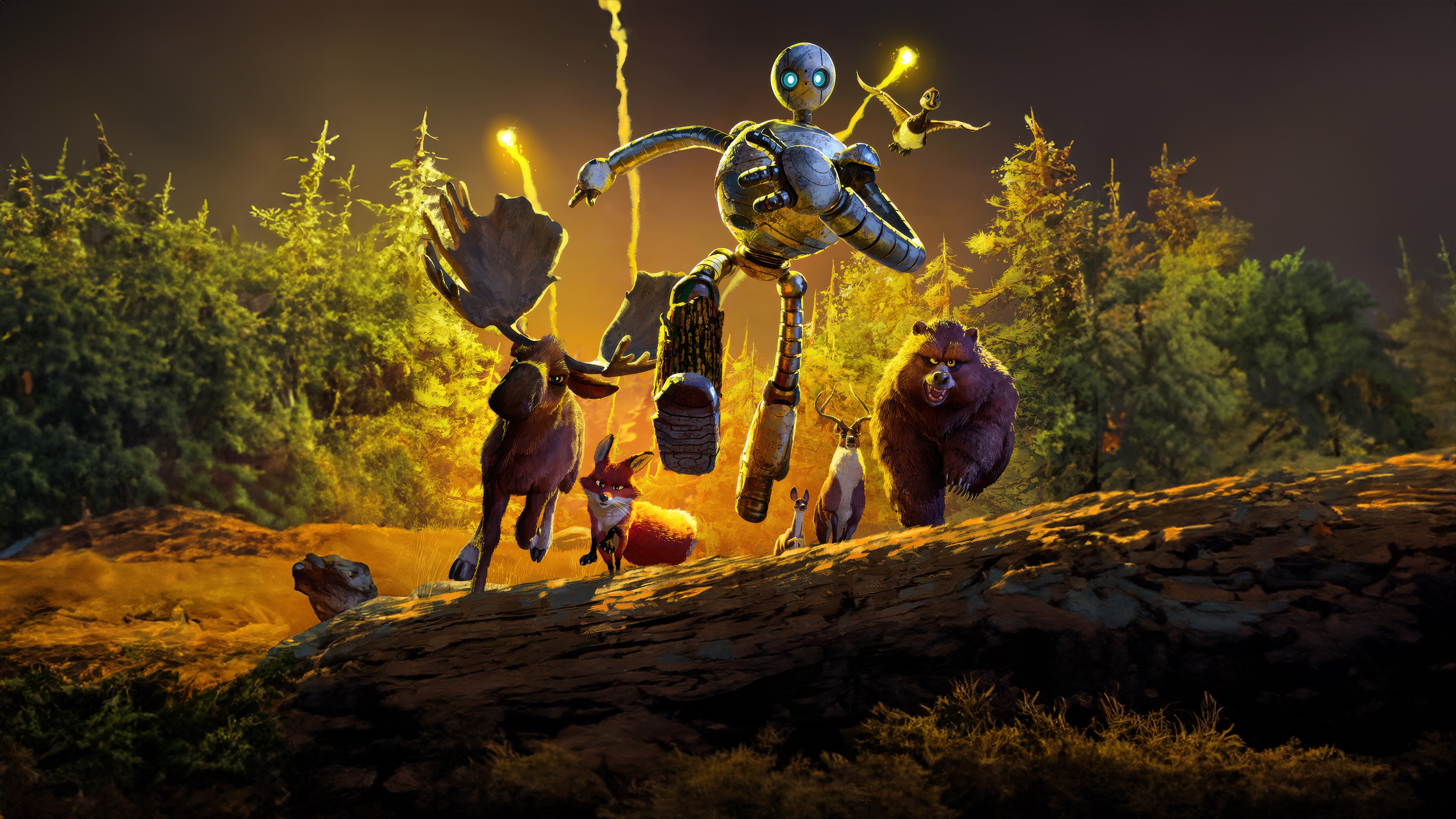The Wild Robot 2024 Poster HD Wallpaper