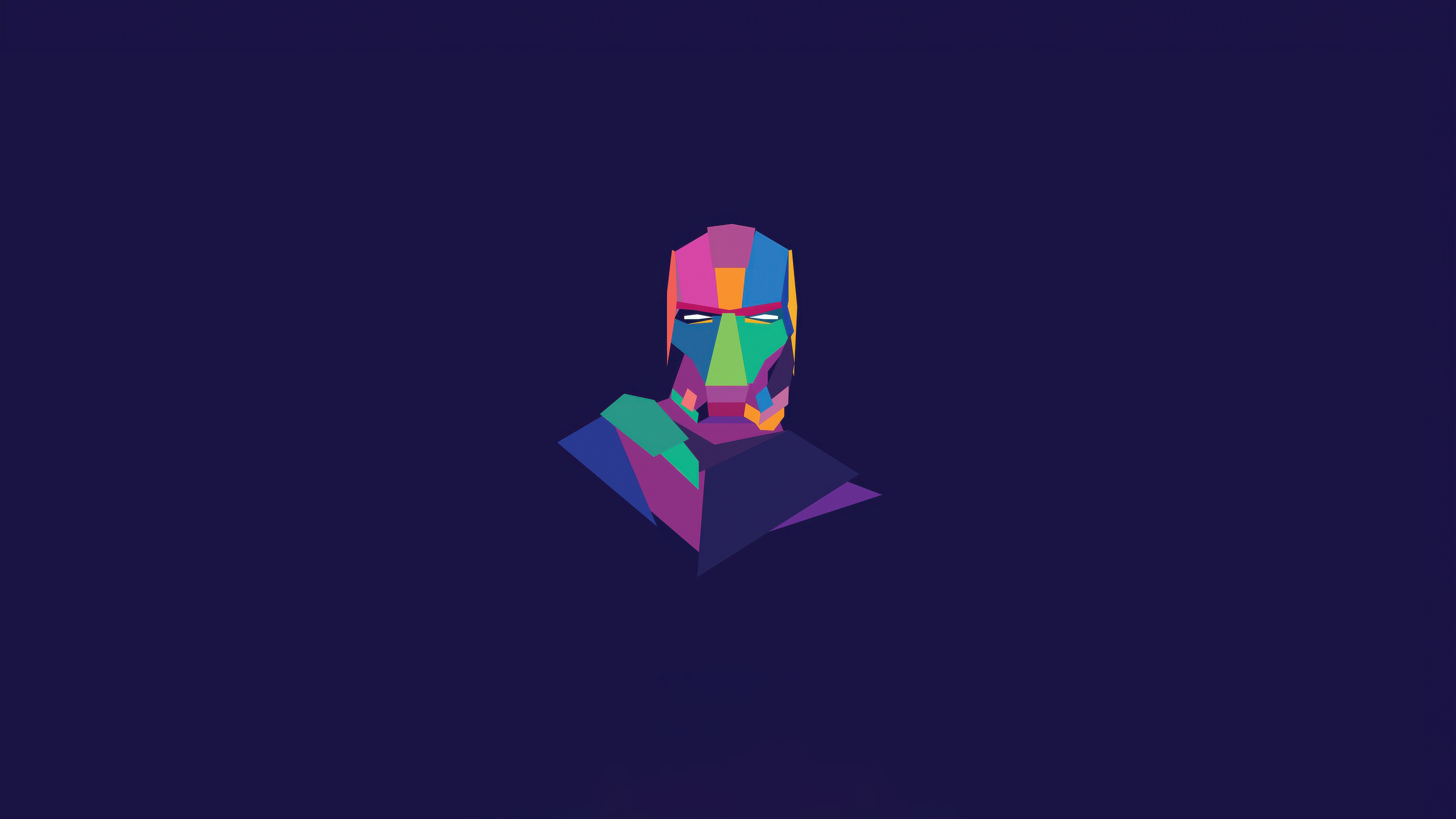 Iron Man Minimal Facet Art HD Wallpaper