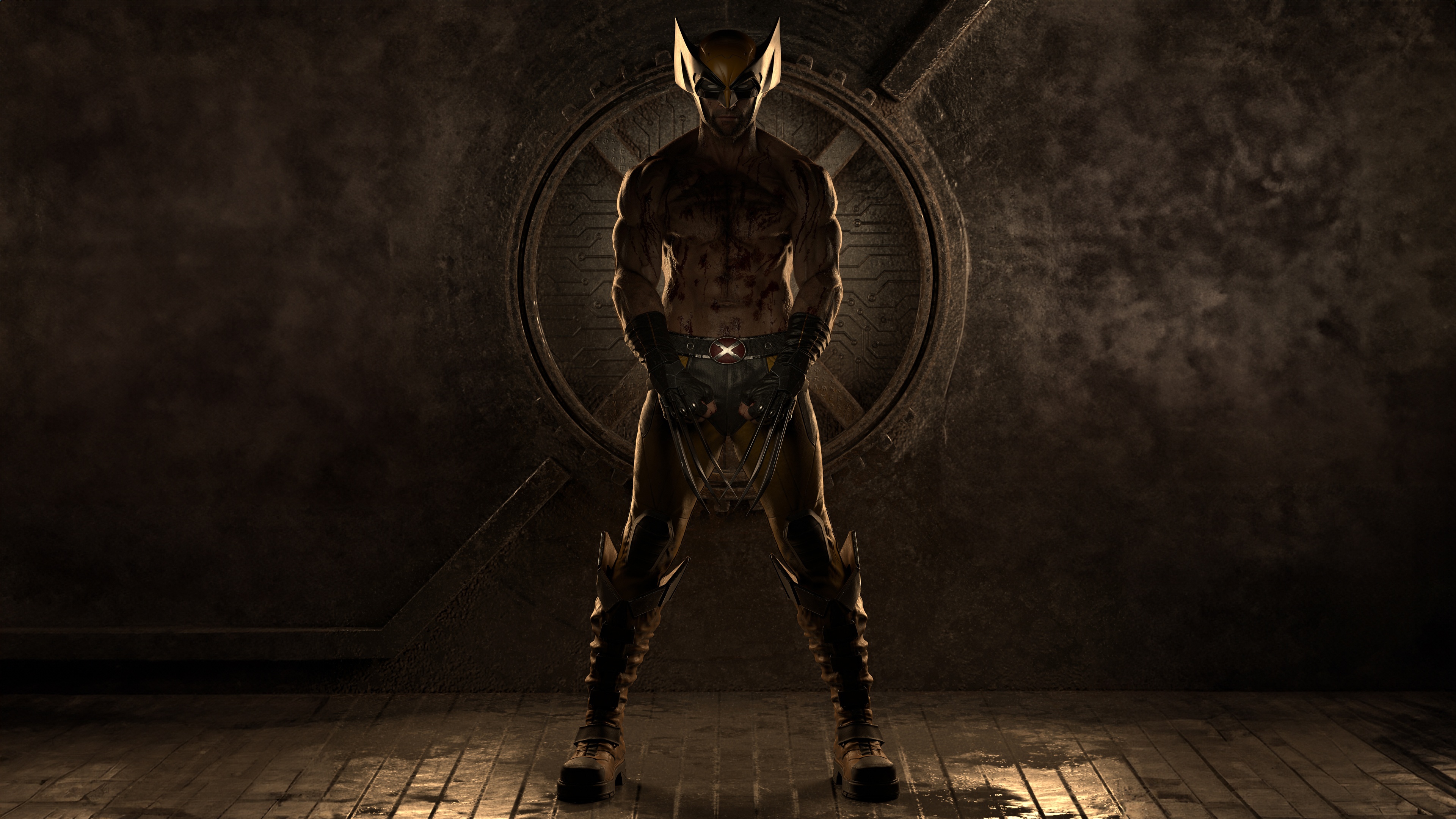 Wolverine with Claws HD Wallpaper