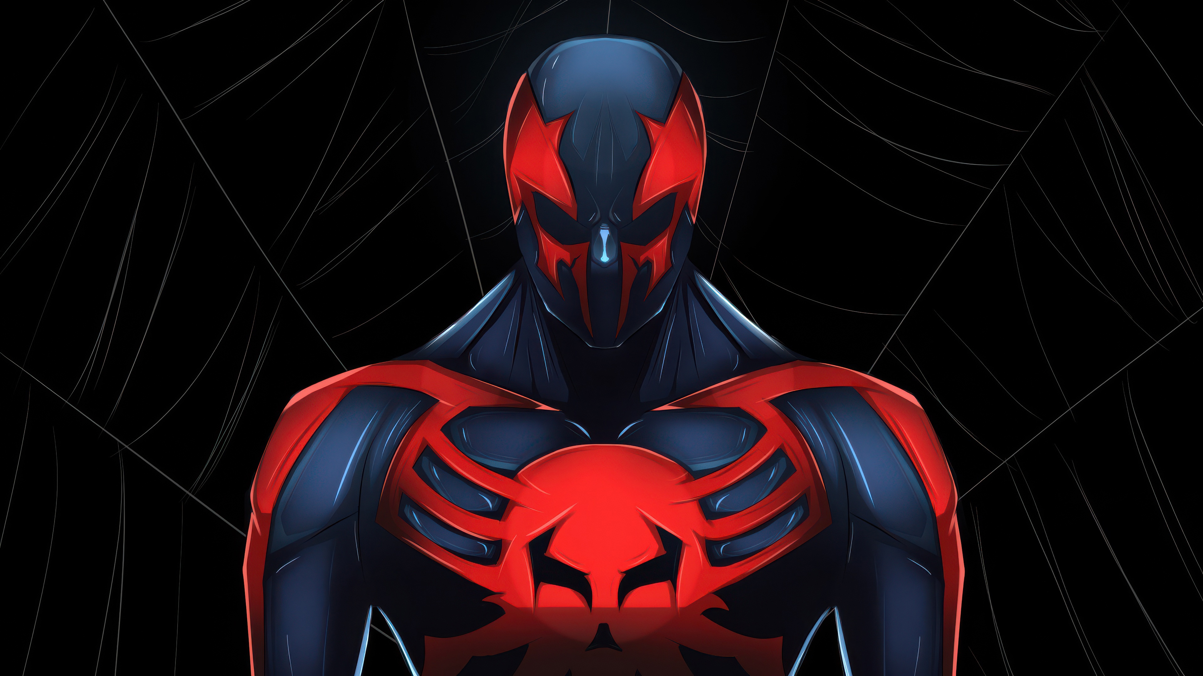Spider-Man 2099 in a black and red suit HD Wallpaper