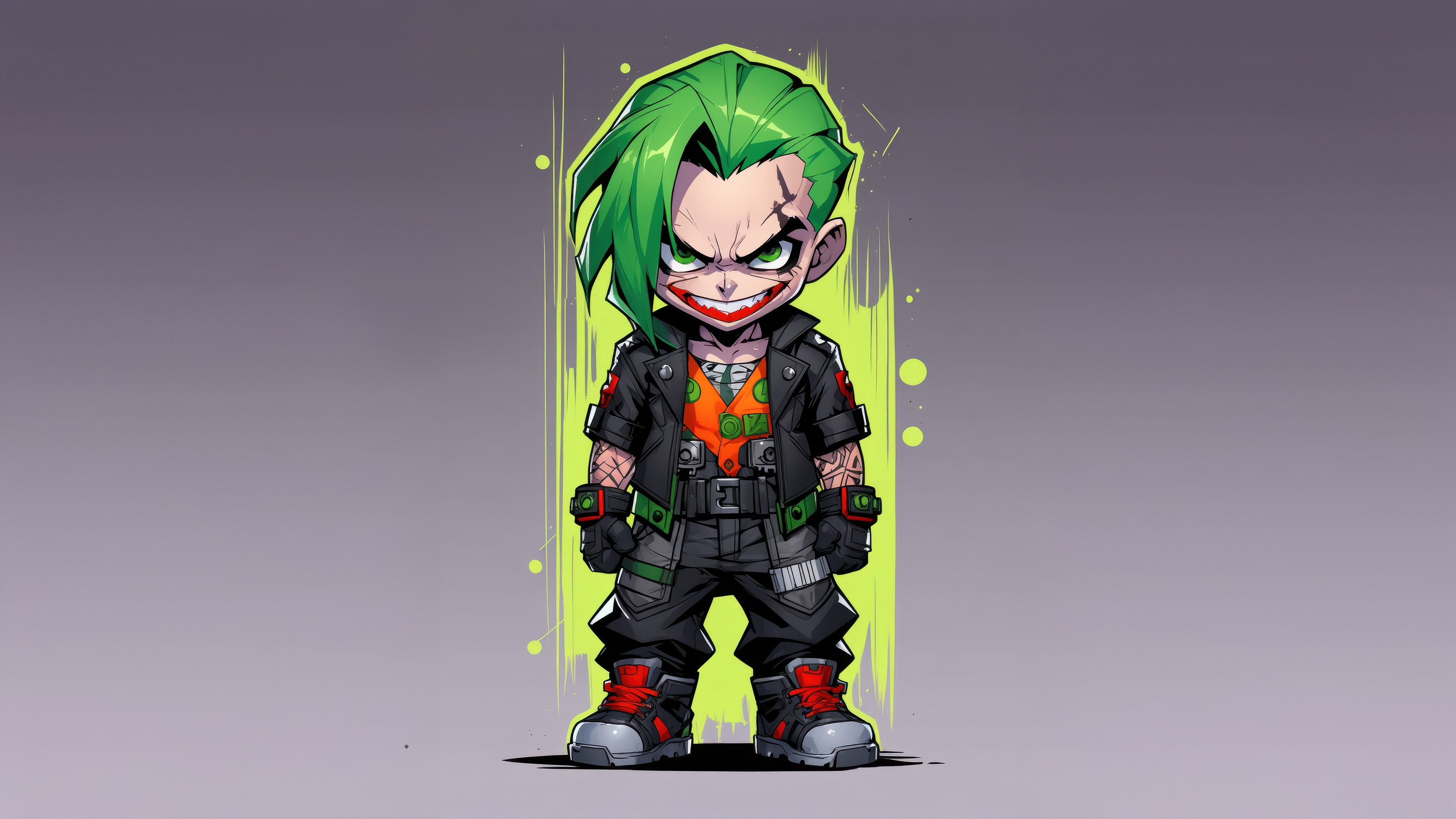 Chibi Joker Standing Alone HD Wallpaper